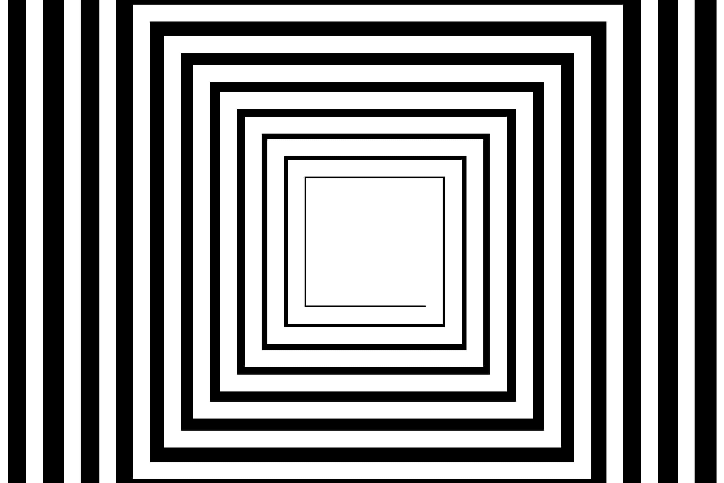 concentric squares, vertical stripes, black and white optical illusion, 2K Desktop Wallpaper