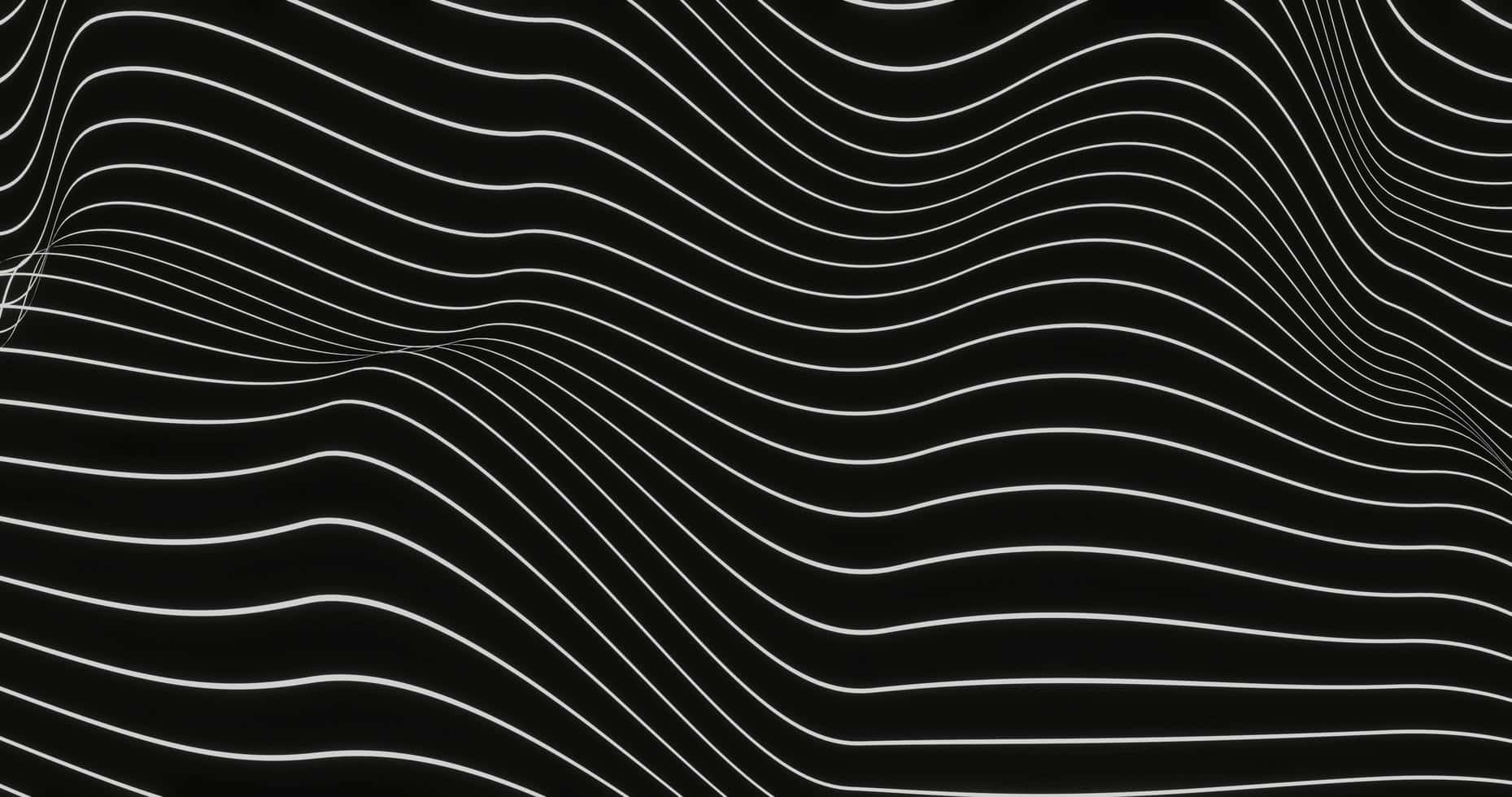 abstract blackand white wave lines, flowing wavy lines, black and white abstract pattern, HD Desktop Wallpaper