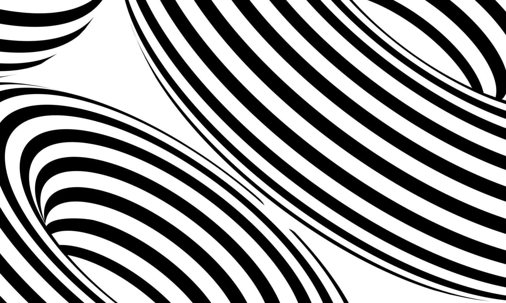 abstract black white wavy lines, black and white swirling stripes, hypnotic optical illusion, HD Desktop Wallpaper