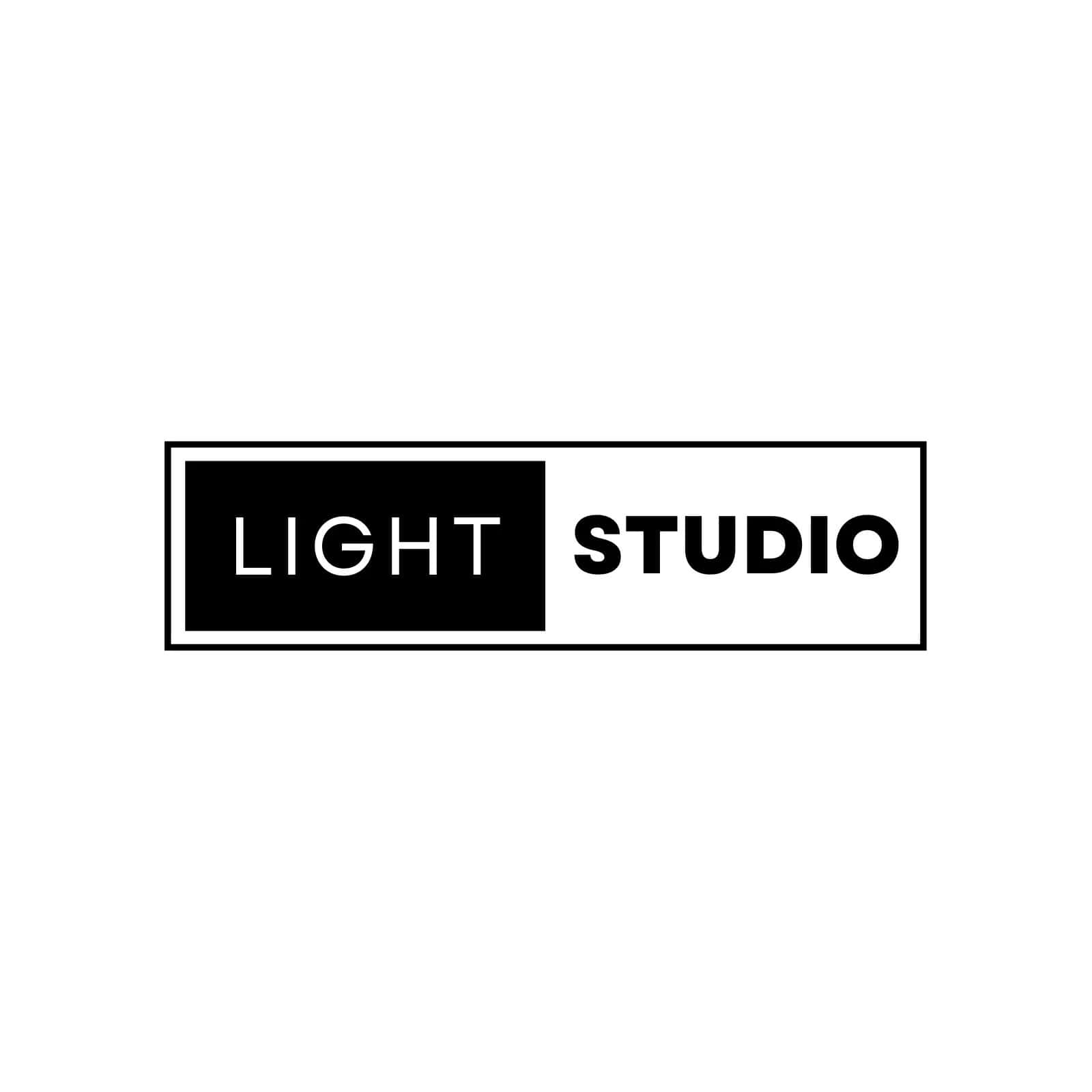 LIGHT STUDIO, bold sans-serif font, rectangular frame, HD Desktop Wallpaper