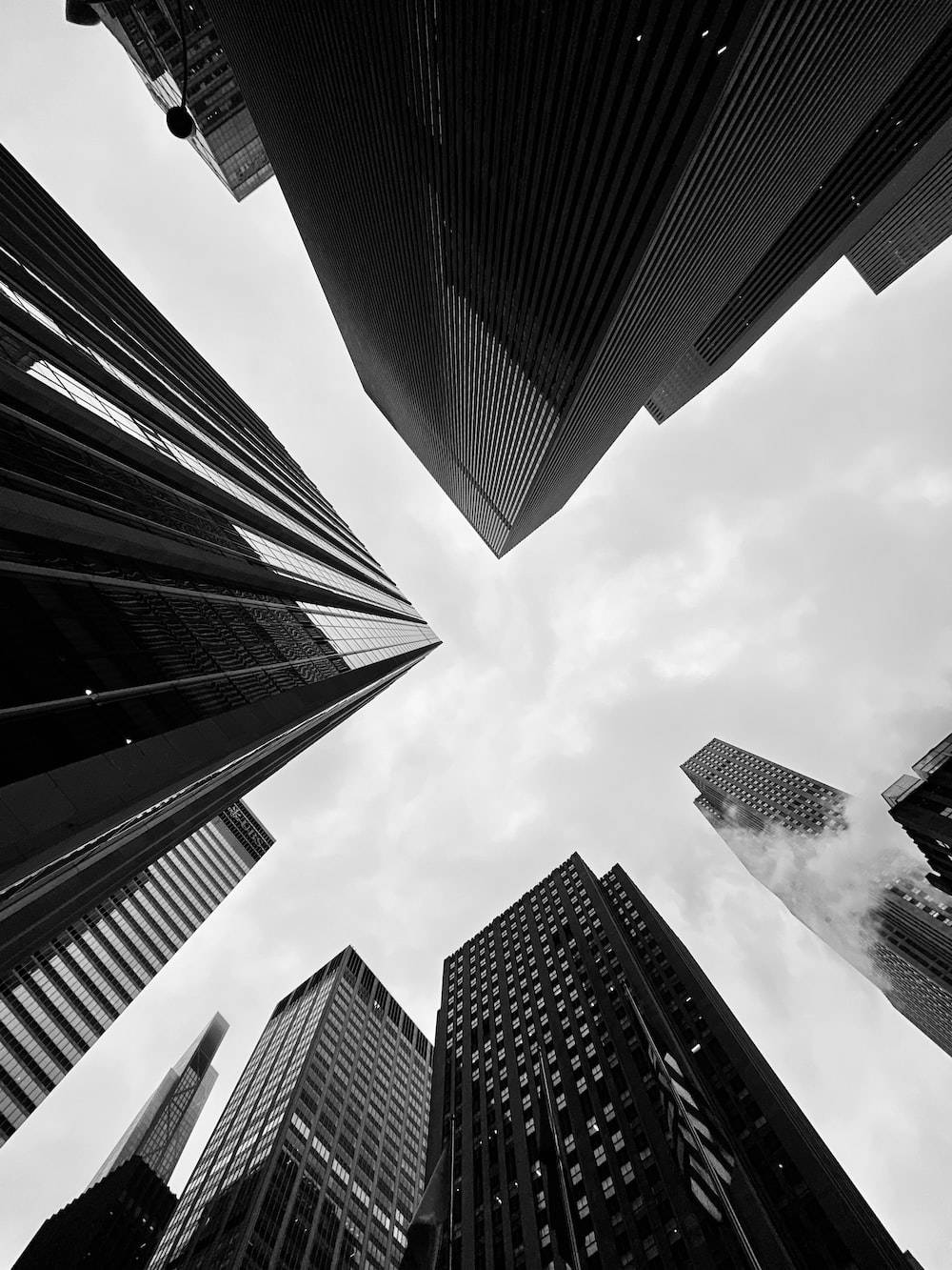 New York, black and white, skyline, HD Phone Wallpaper