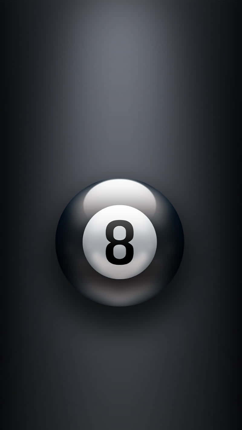 eight ball, number eight, glossy black, HD Phone Wallpaper
