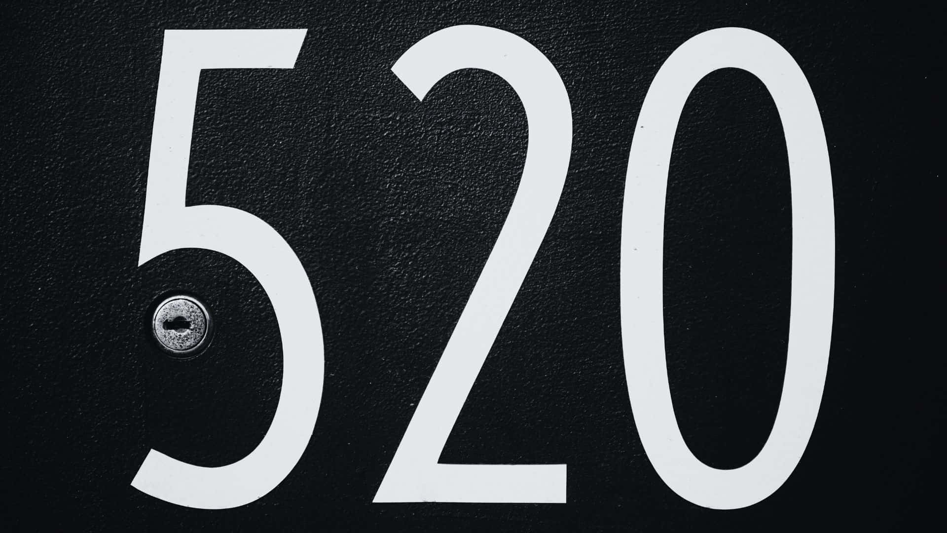 black and white number, white numbers 520, textured black surface, Full HD Desktop Wallpaper