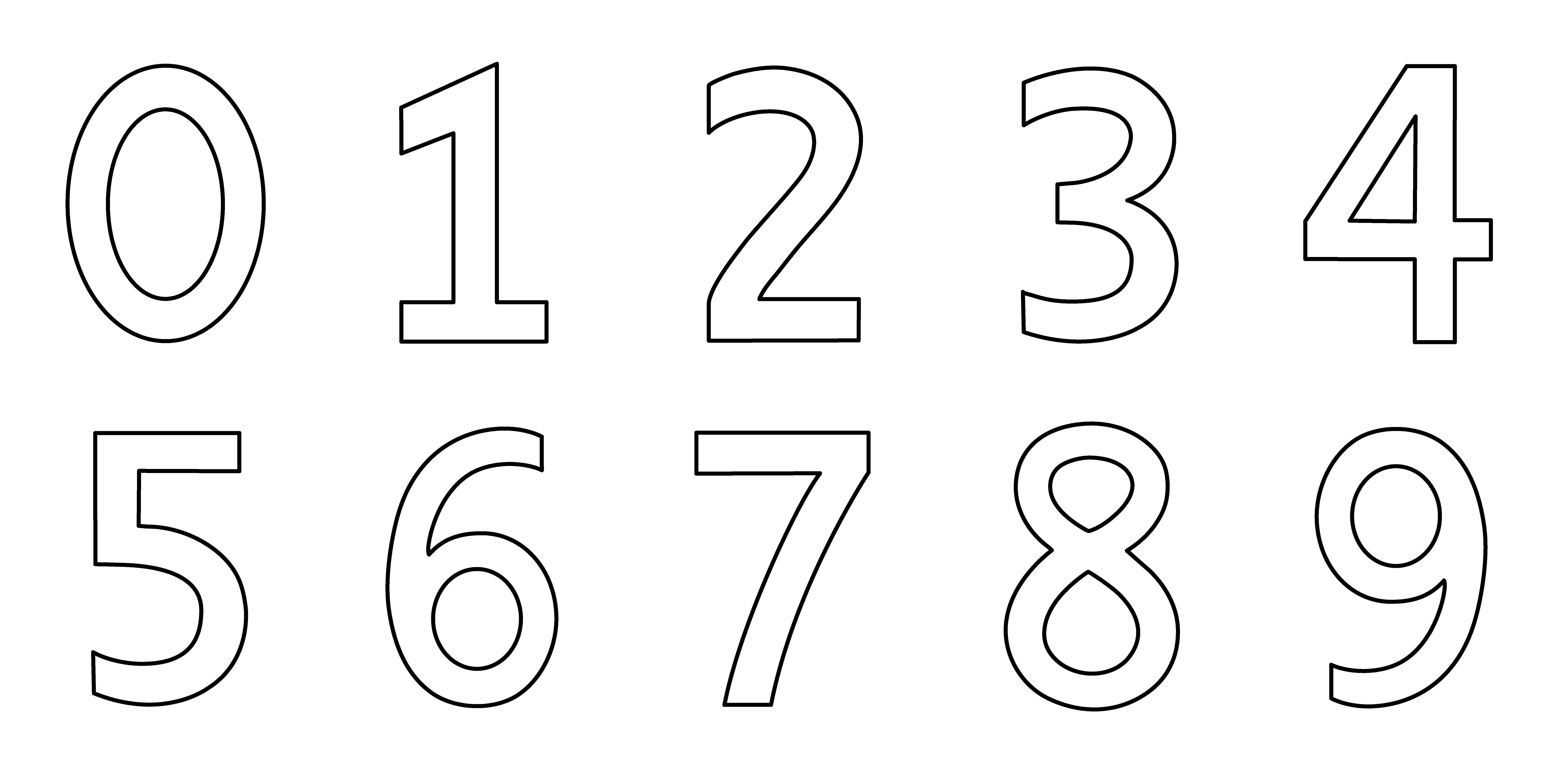 black and white number, zero through nine, two rows, 8K Desktop Wallpaper