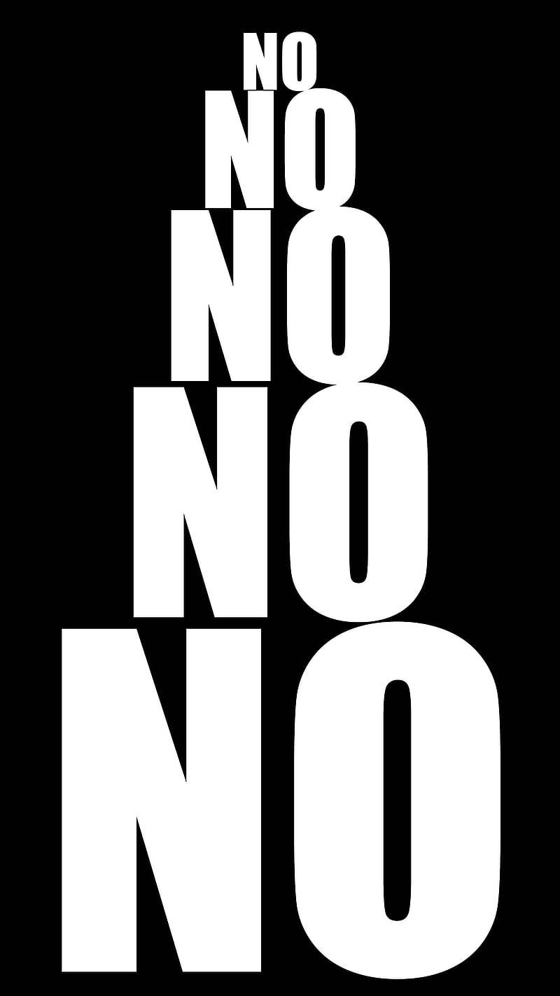 NO, white, black, HD Phone Wallpaper