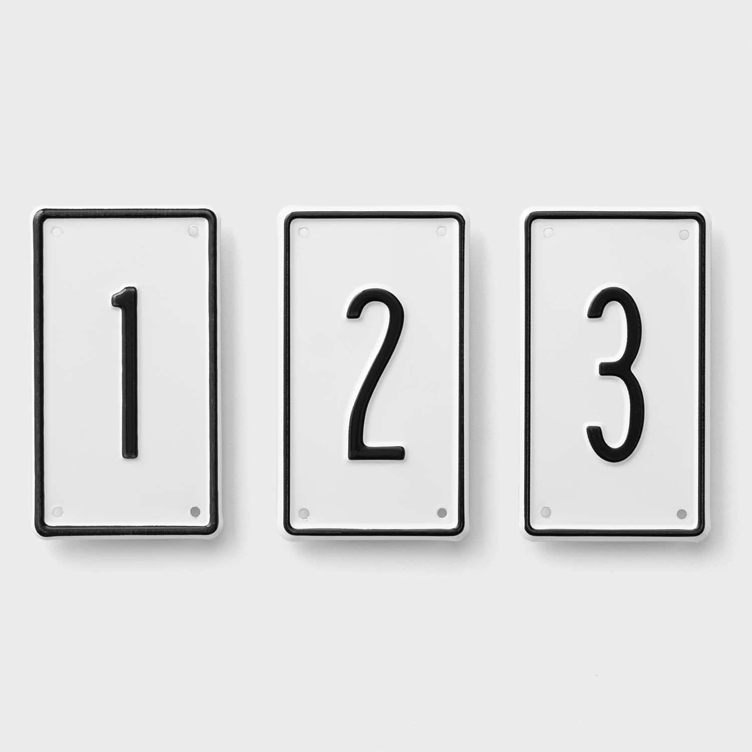 Black And White Number, white rectangular signs, black numbers one two three, HD Desktop Wallpaper