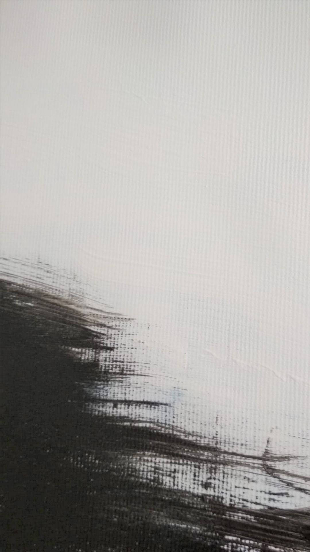 black brushstrokes, textured white canvas, stark minimalist abstract composition, Full HD Phone Wallpaper