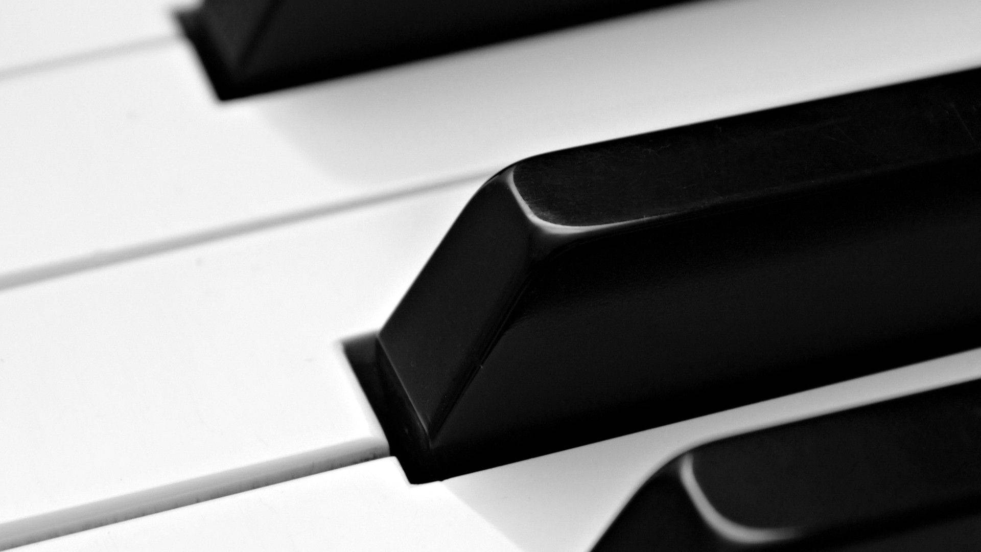 piano black key, monochrome shot, piano keys, Full HD Desktop Wallpaper