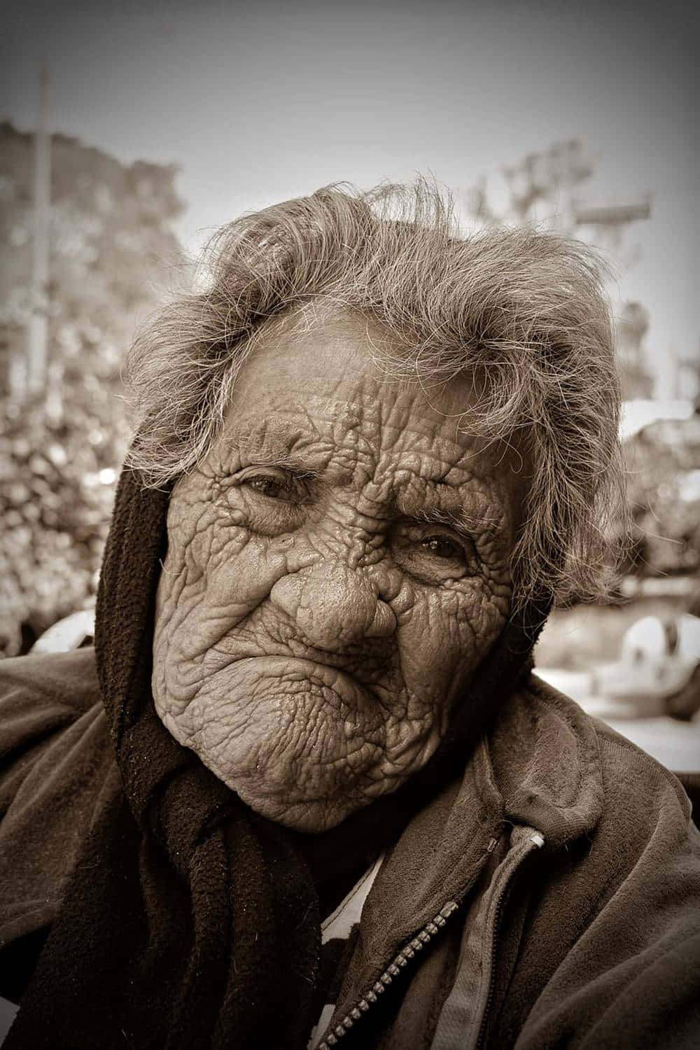 wrinkled face, old lady, closeup, HD Phone Wallpaper