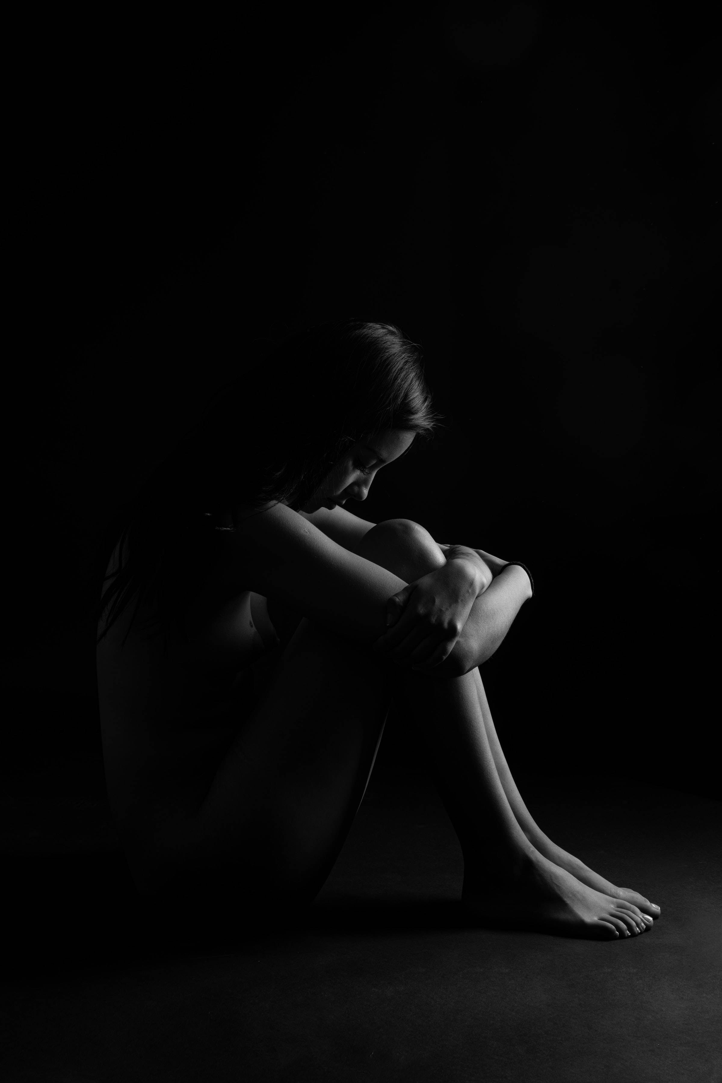woman, dark, shadow, 2K Phone Wallpaper