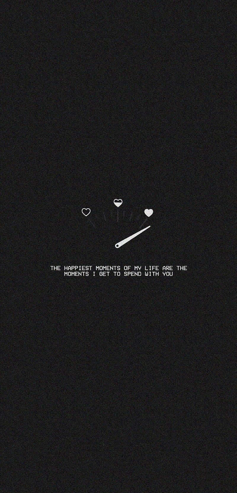 black background, white hearts, text expressing love and cherished moments, HD Phone Wallpaper