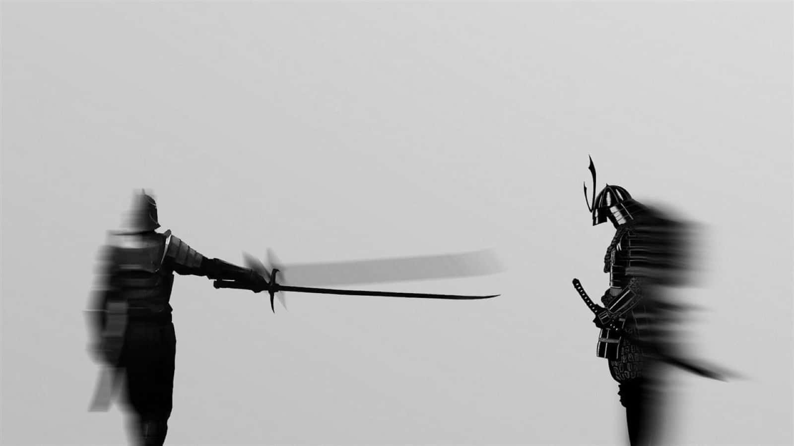 Black and White Samurai, samurai, sword, HD Desktop Wallpaper