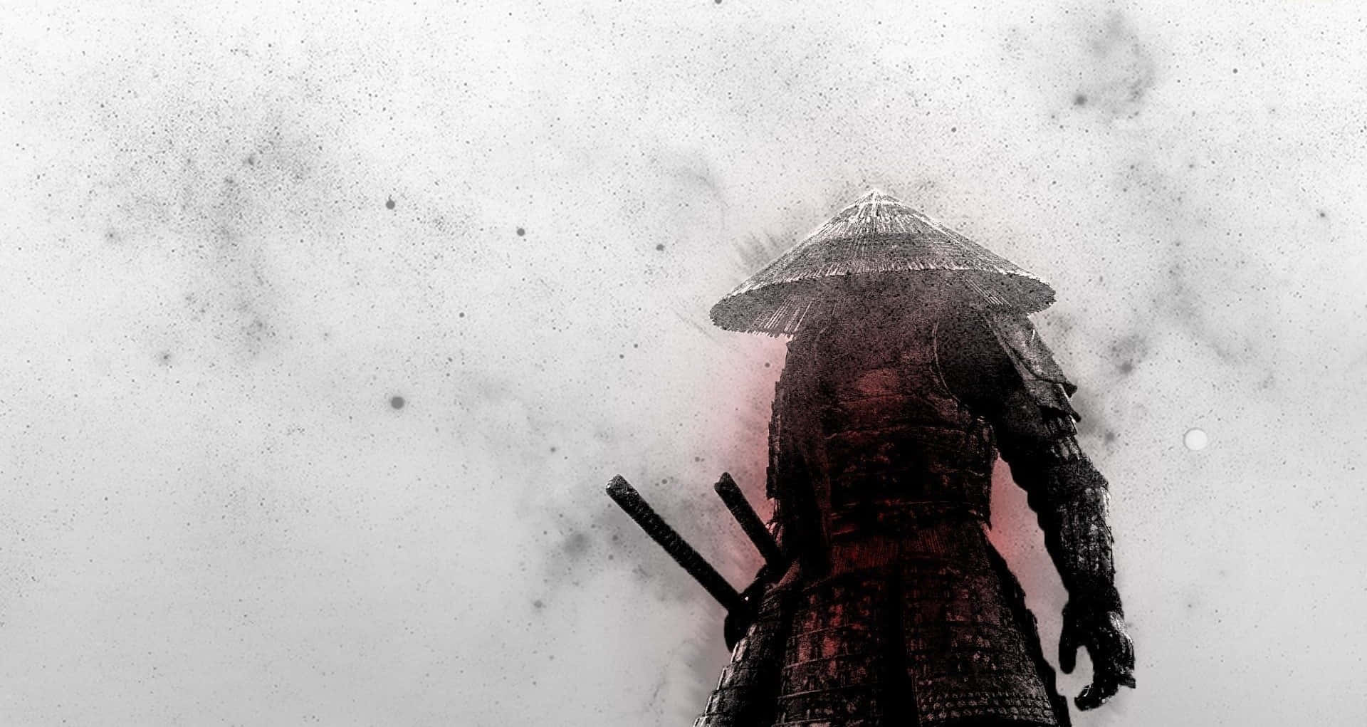 Black And White Samurai, samurai warrior, dark armor, Full HD Desktop Wallpaper