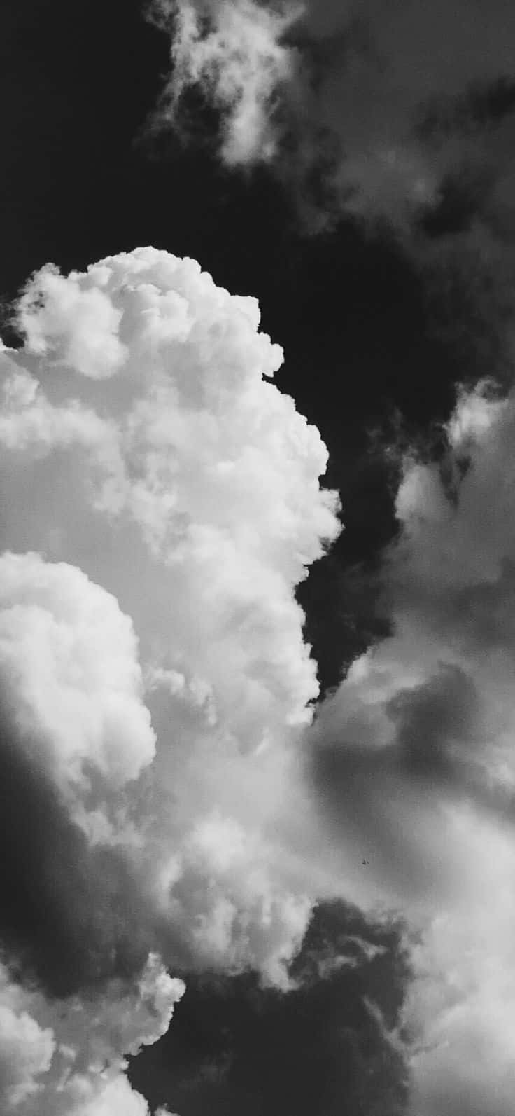 Black and White Sky, monochrome clouds, dark sky, HD Phone Wallpaper