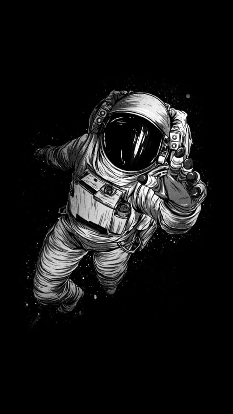 astronaut, deep space, starless black void, HD Phone Wallpaper