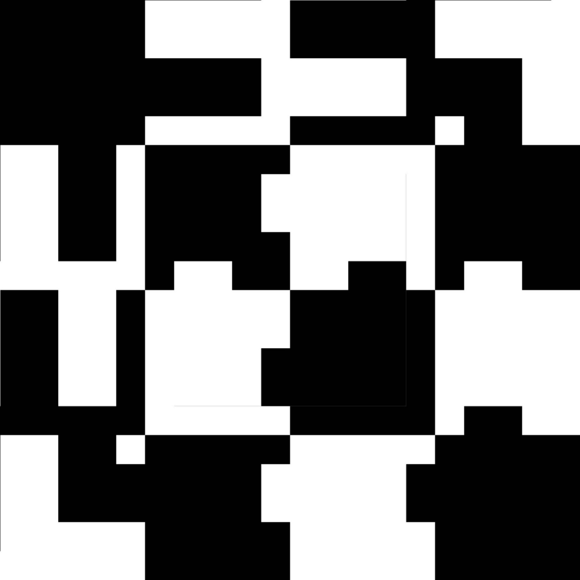 black and white squares, pixelated abstract pattern, sharp geometric blocks, Full HD Desktop Wallpaper