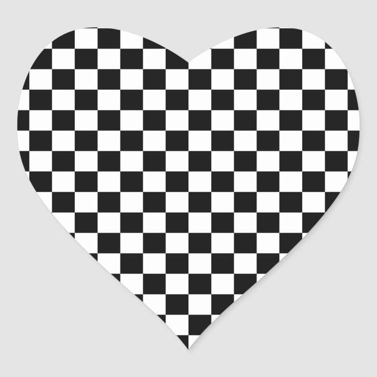 heart shape, black and white checkered pattern, neutral gray background, SD Desktop Wallpaper