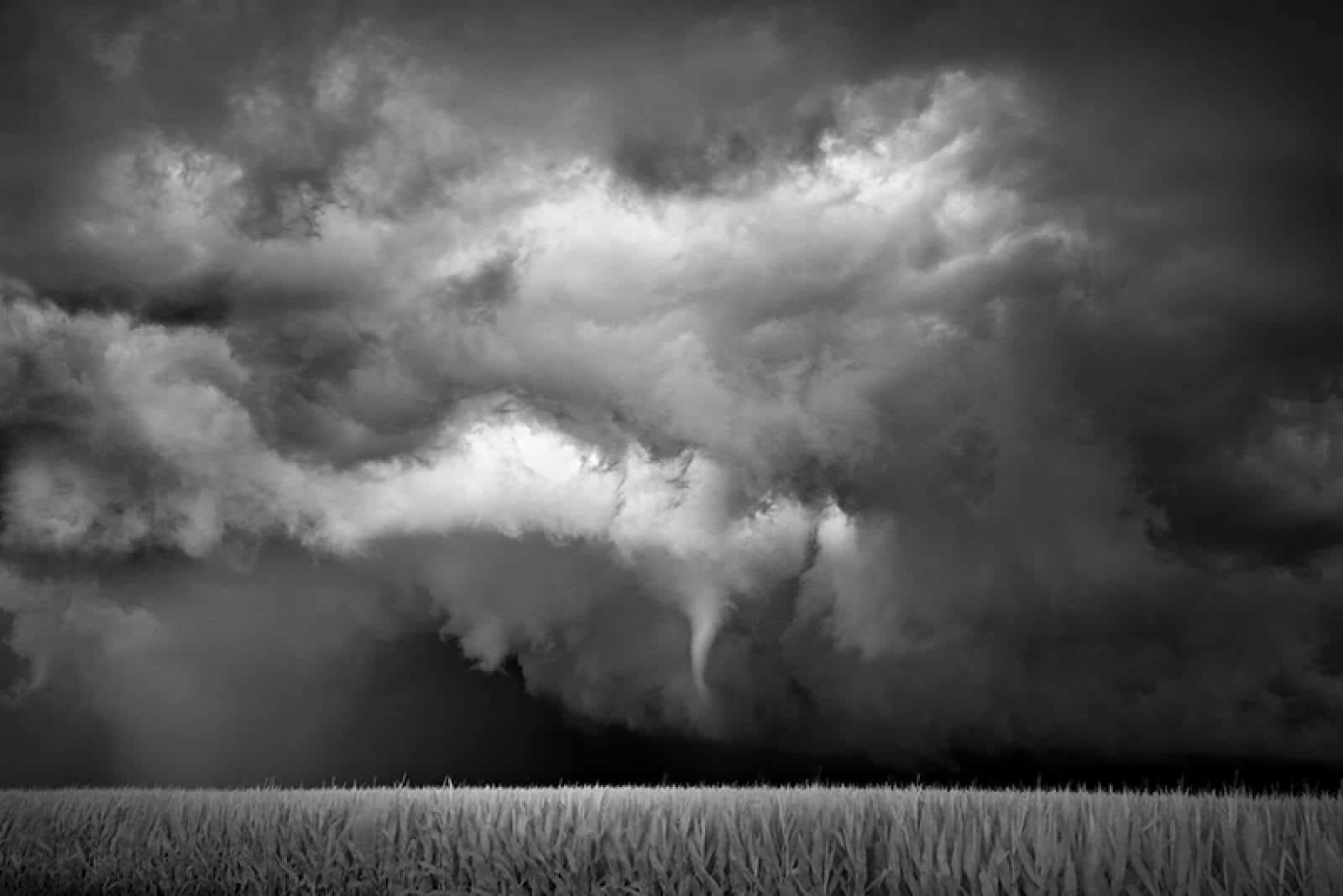 Black And White Storm, tornado, stormy sky, HD Desktop Wallpaper