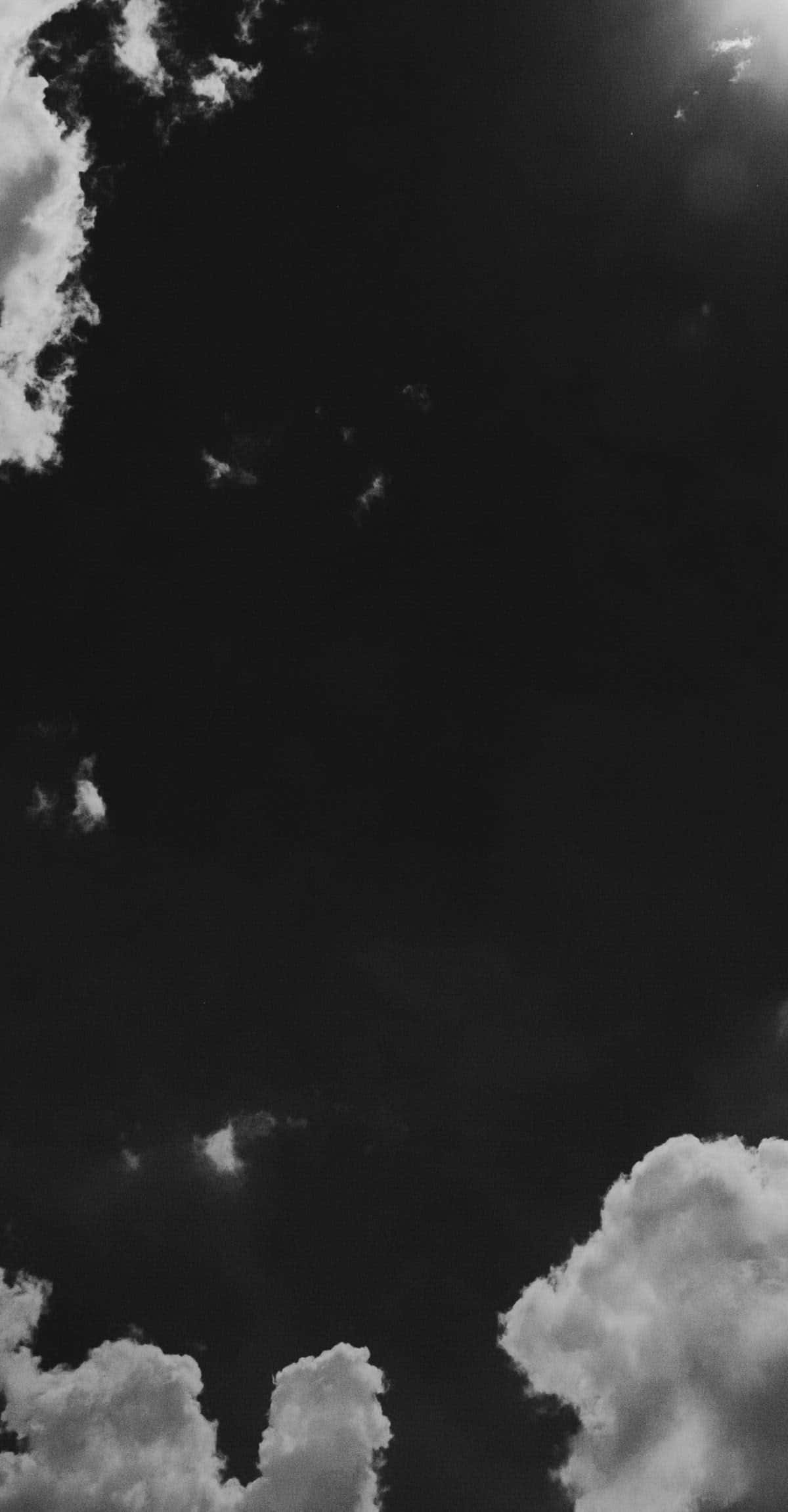 Black And White Storm, monochrome clouds, deep black sky, Full HD Phone Wallpaper