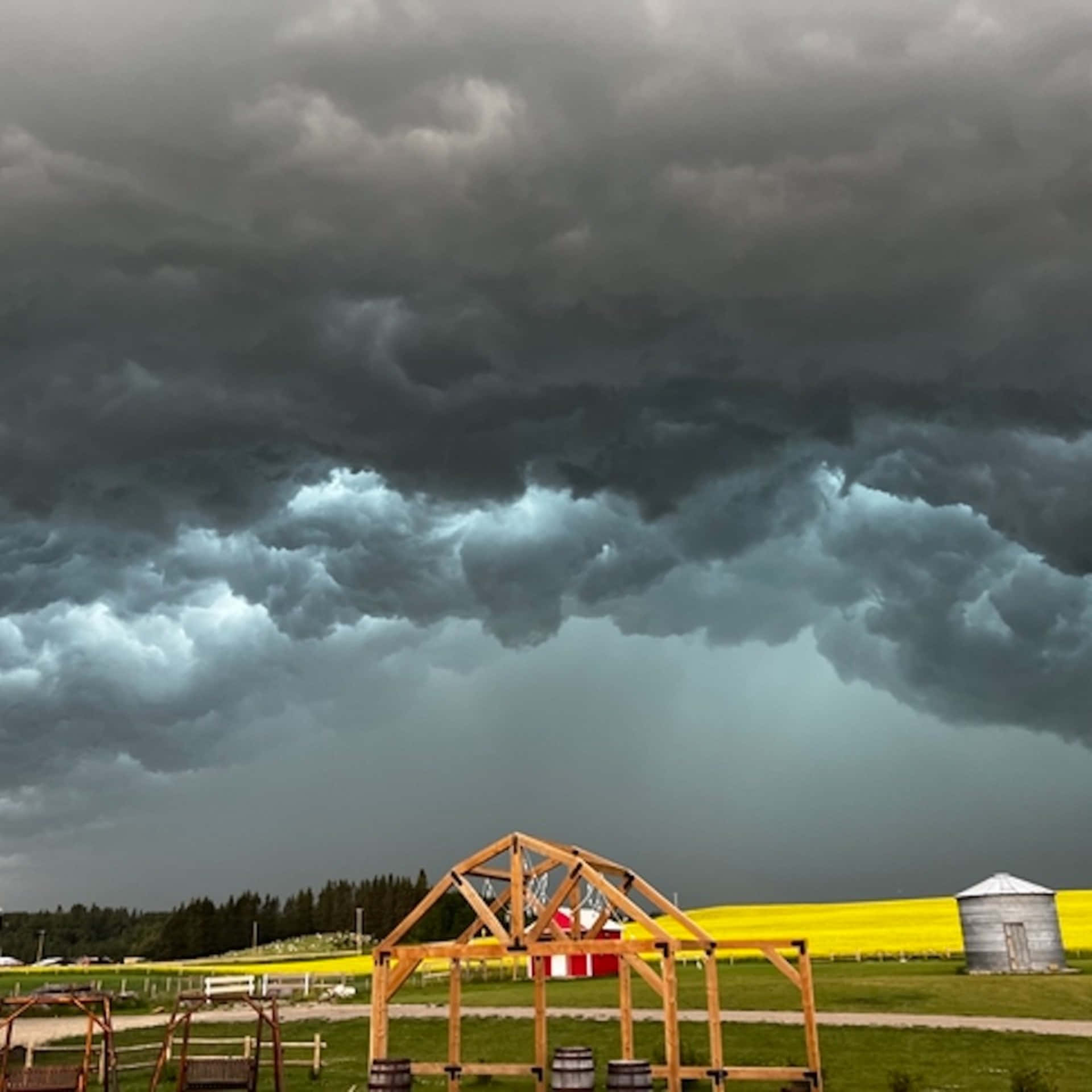 Dark Storm, ocean, rural landscape, Full HD Desktop Wallpaper