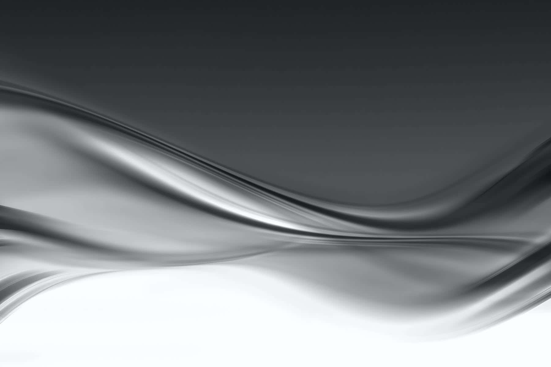 black and white texture, smooth metallic waves, gradient from dark gray to bright white, HD Desktop Wallpaper