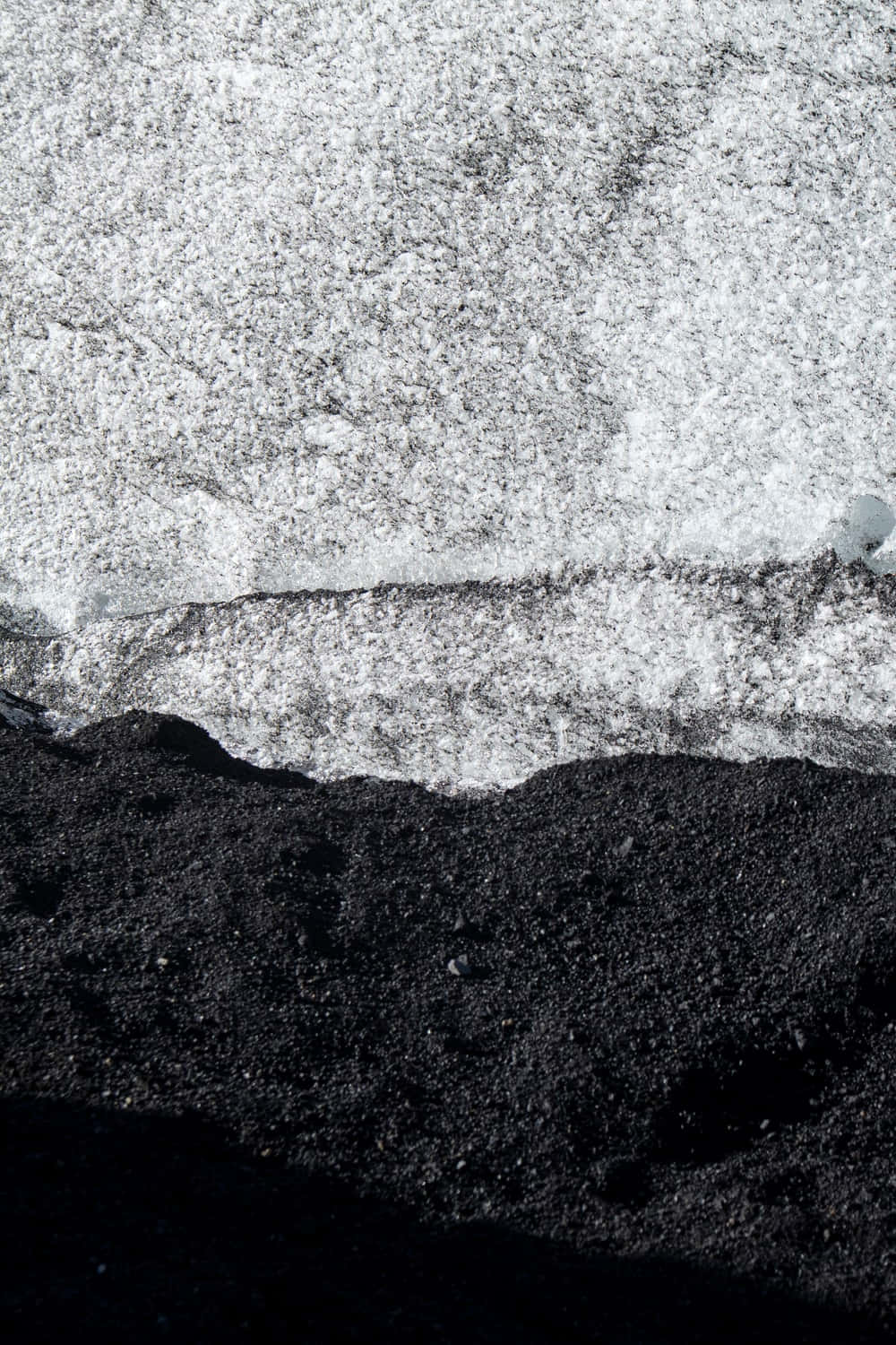 black gravel, textured white ice, natural light, HD Phone Wallpaper