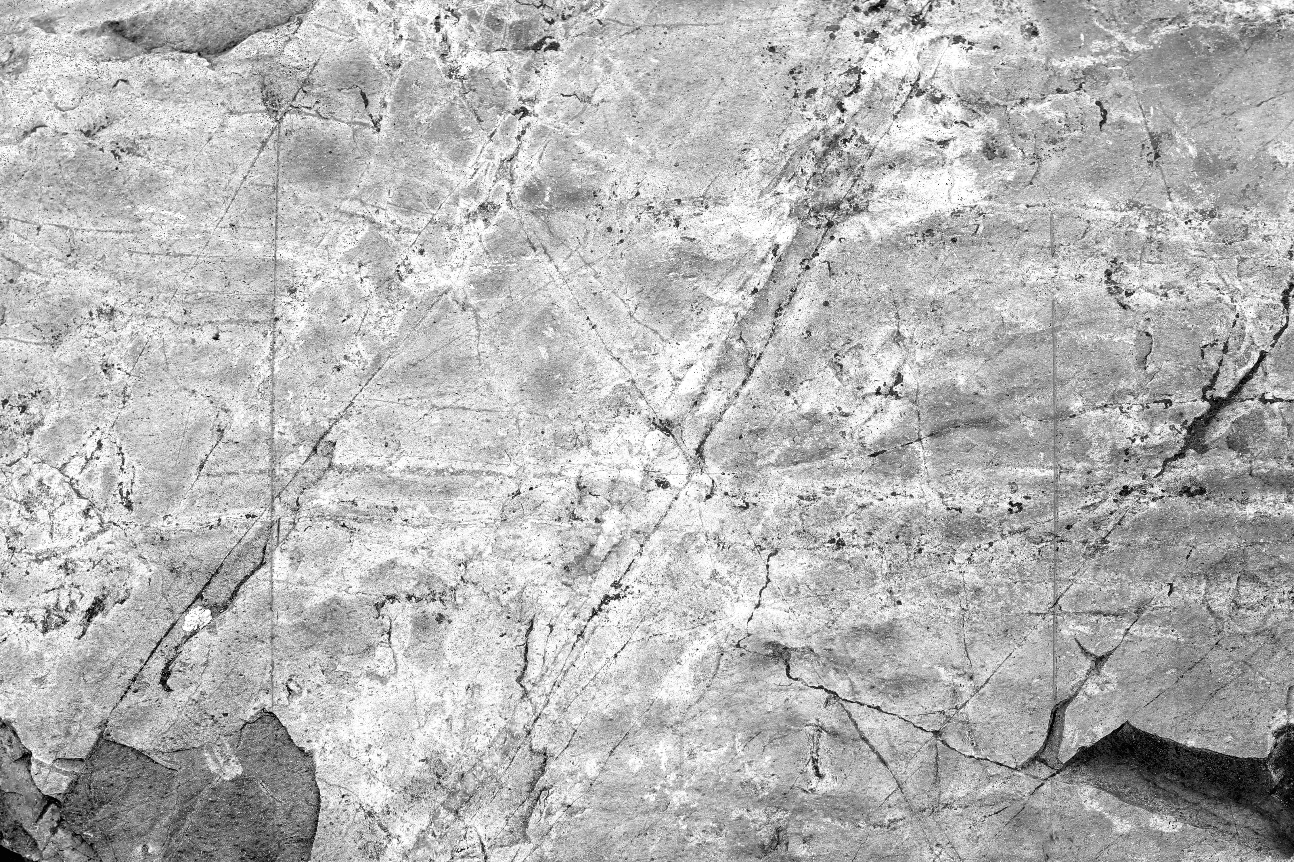 black and white texture, weathered concrete, deep cracks, 4K Desktop Wallpaper