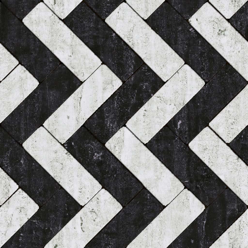 black and white marble tiles, herringbone pattern, natural veining, SD Desktop Wallpaper