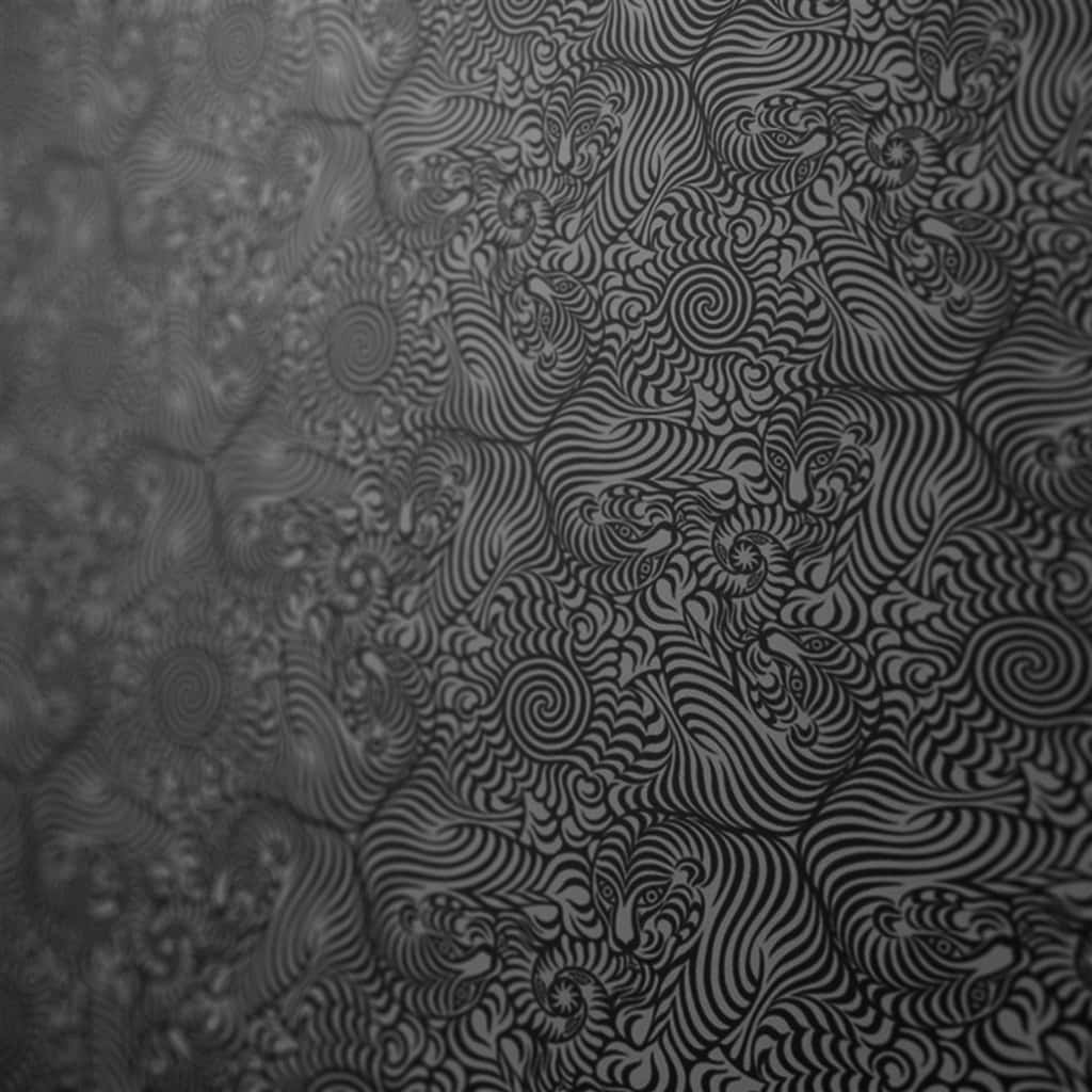black and white texture, swirling tiger faces, spirals, SD Desktop Wallpaper