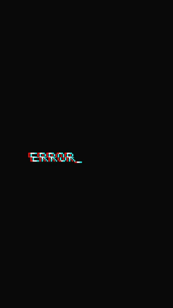 glitching pixelated error message, void of pure blackness, red and cyan chromatic aberration, HD Phone Wallpaper