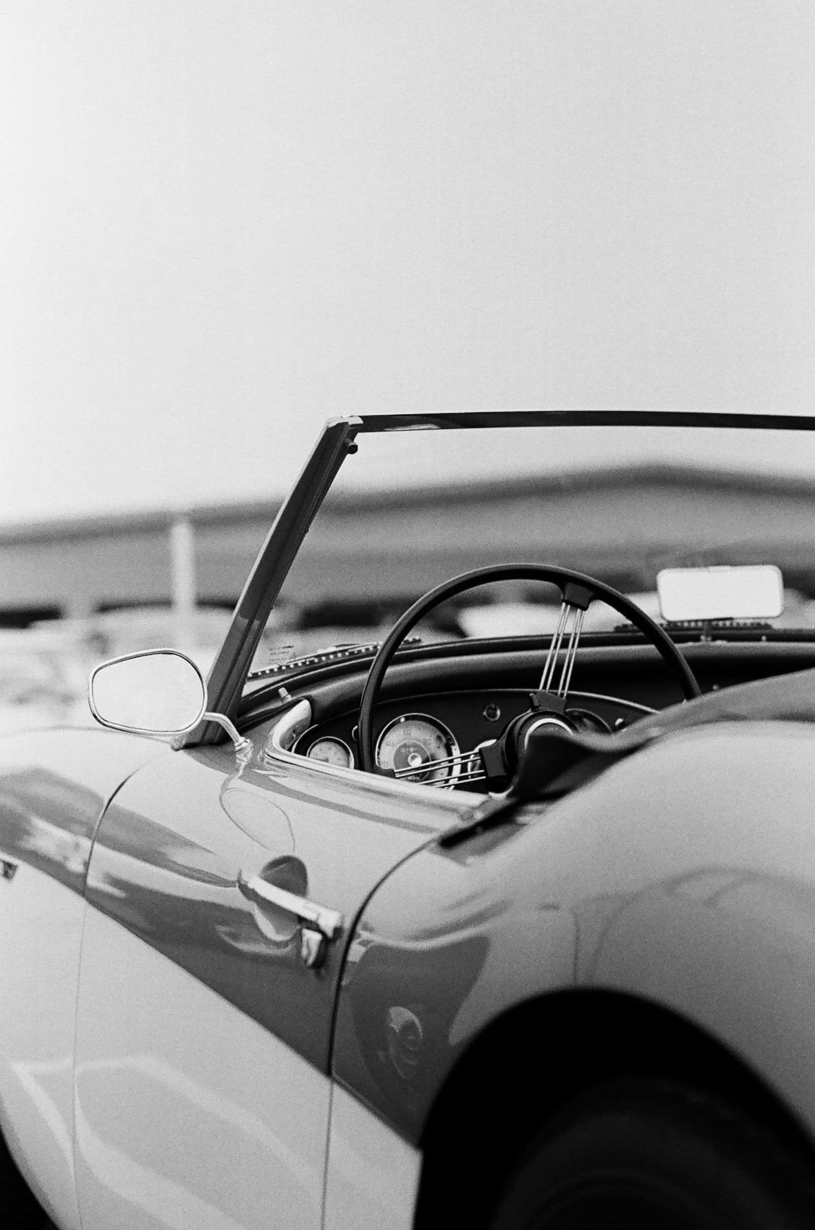 vintage convertible, sleek curves, classic dashboard details, Full HD Phone Wallpaper
