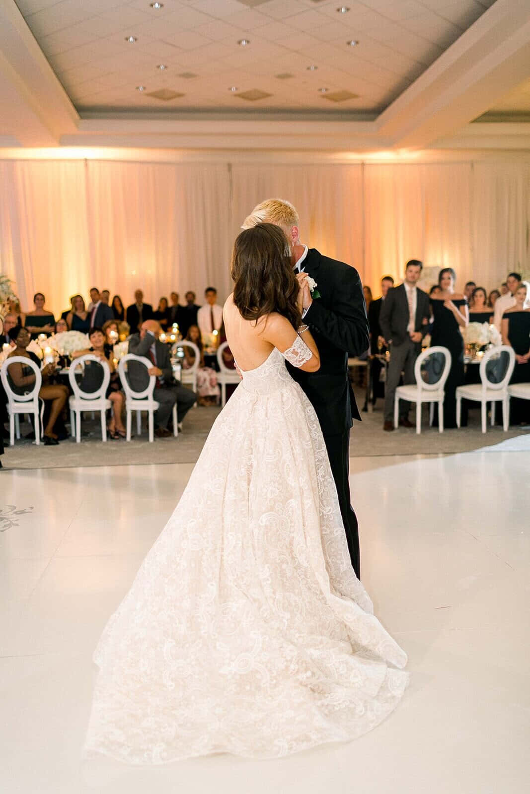 black and white wedding, lace gown, tuxedo, HD Phone Wallpaper