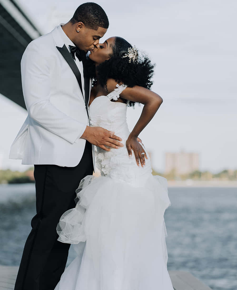 Black and White Wedding, bride, groom, SD Phone Wallpaper