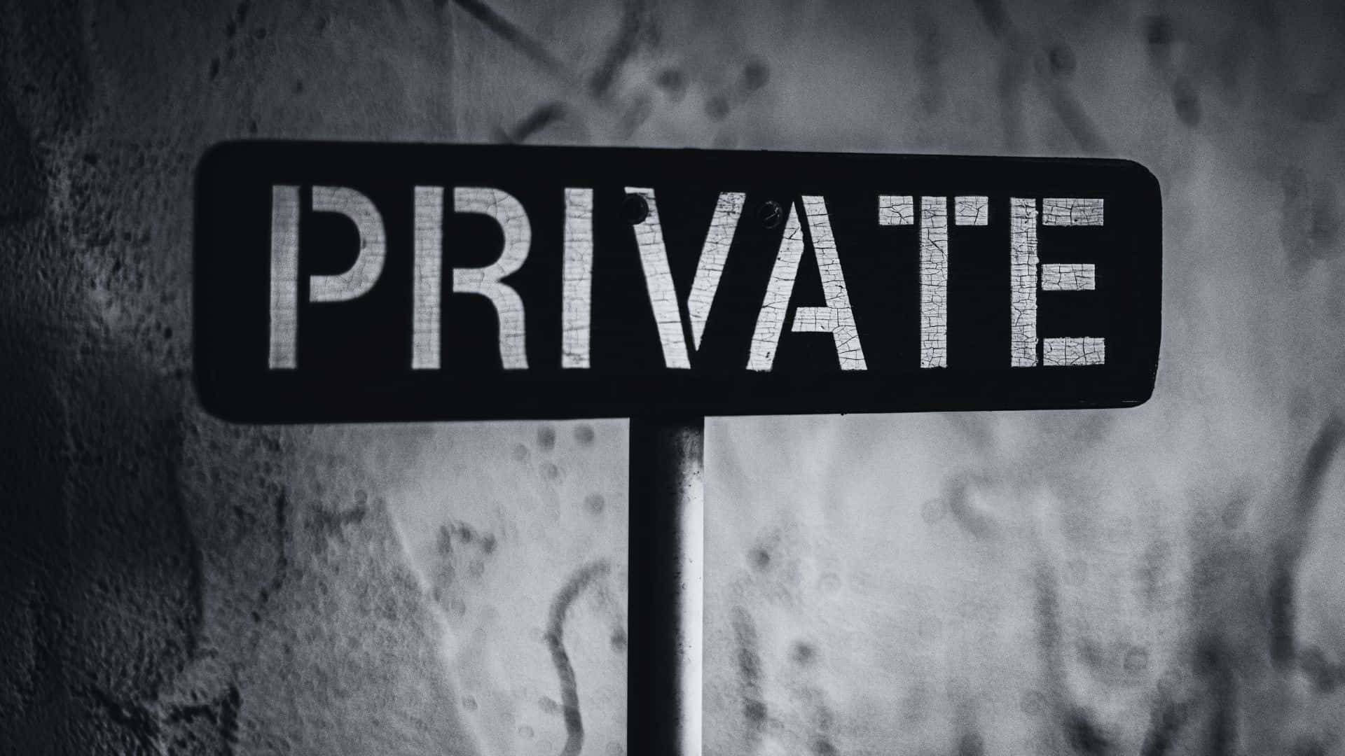 PRIVATE, black, cracked white lettering, Full HD Desktop Wallpaper