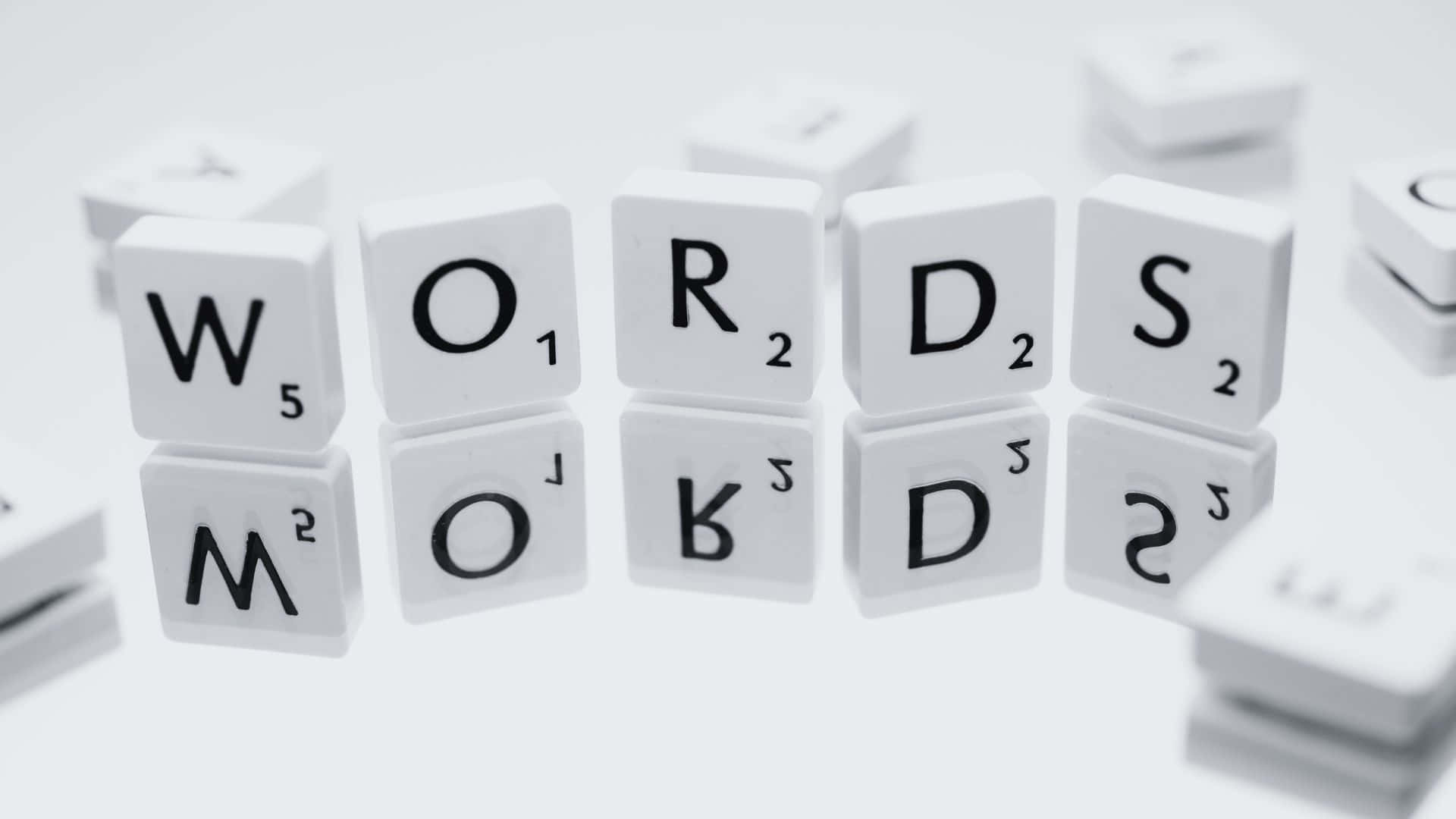 Black And White Word, Scrabble tiles, WORDS, Full HD Desktop Wallpaper