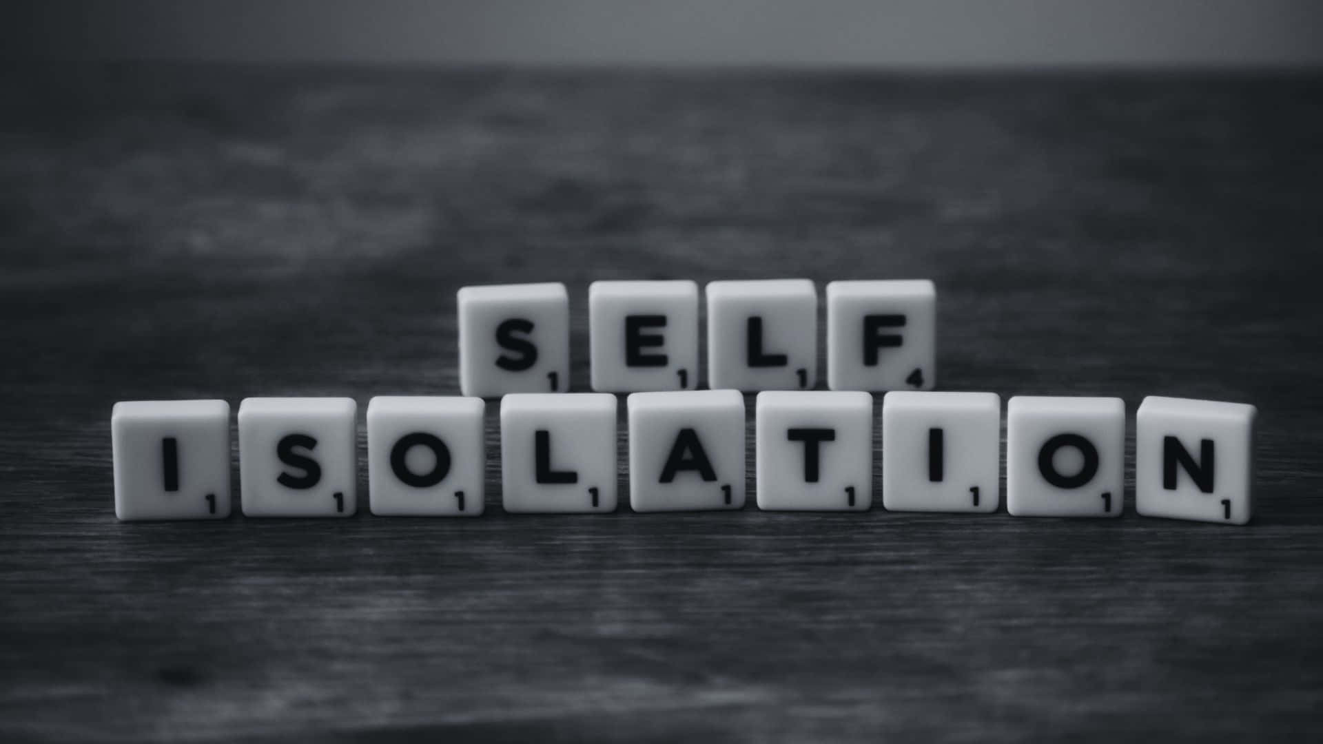 SELF ISOLATION, Scrabble tiles, white, Full HD Desktop Wallpaper