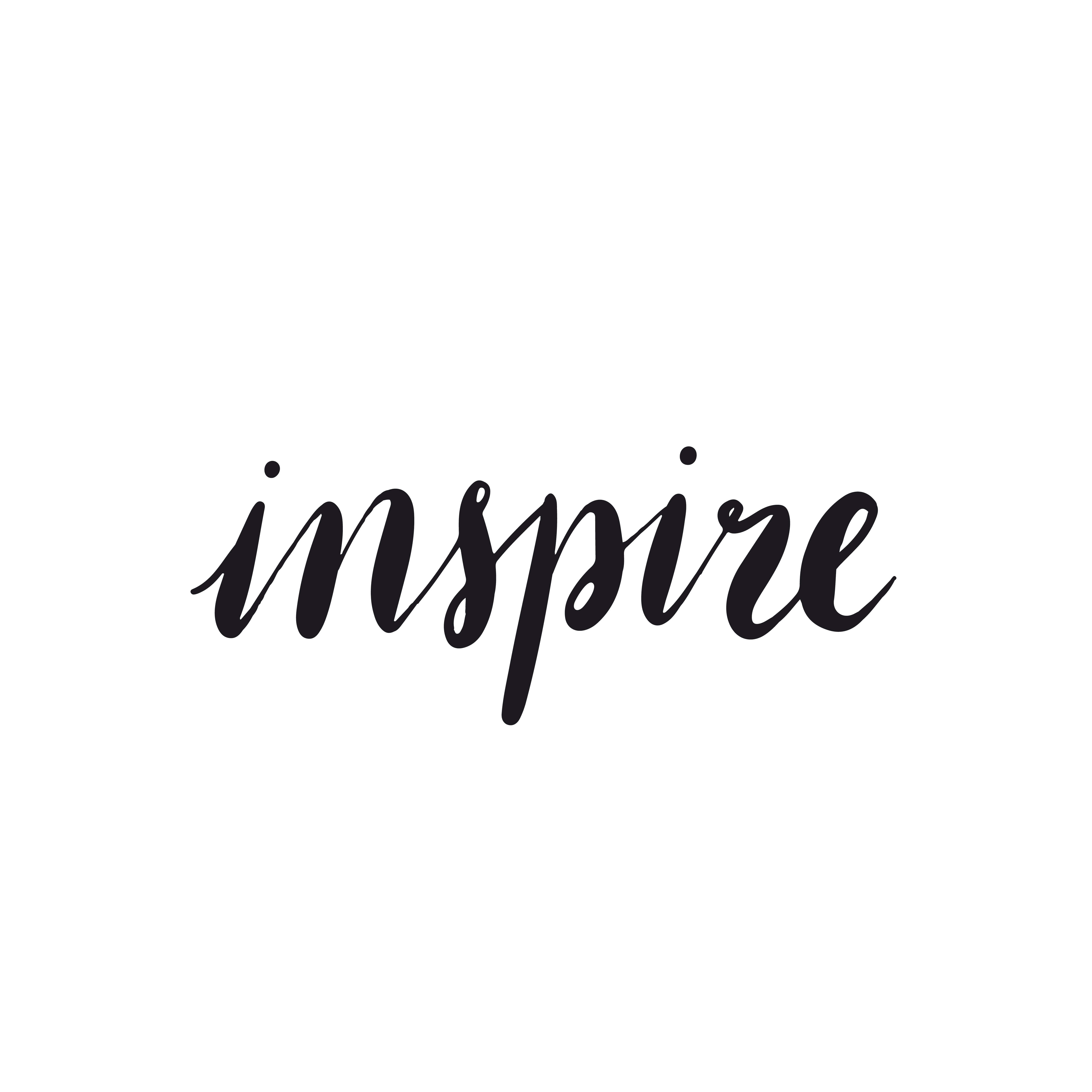 Black And White Word, inspire, elegant black cursive script, 4K Desktop Wallpaper