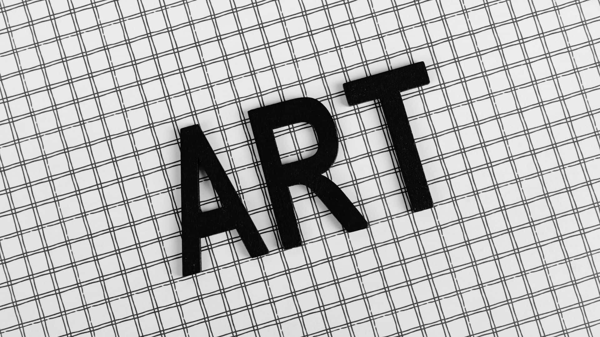 Black and White Word, ART, white grid background, Full HD Desktop Wallpaper
