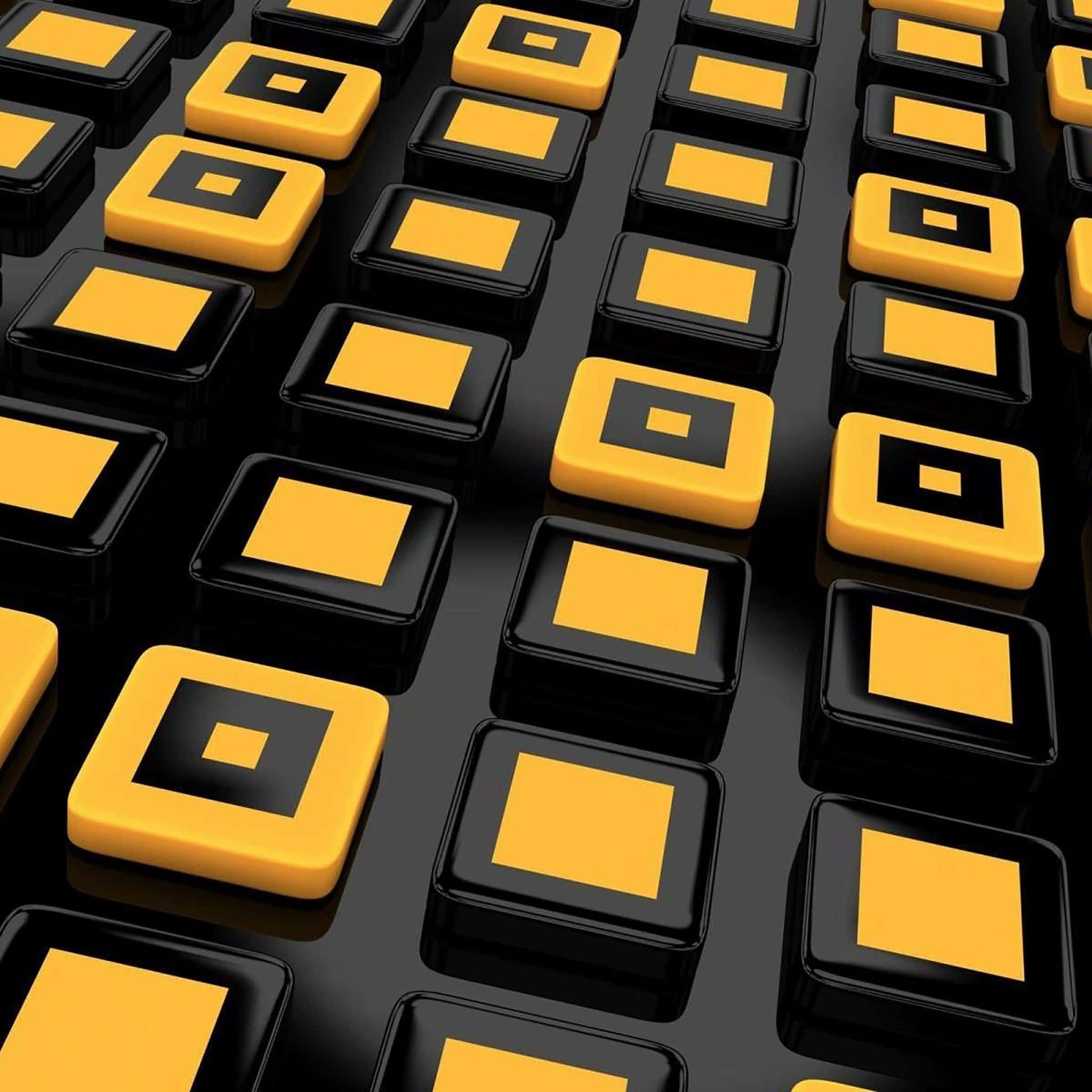 iPad, glossy black, vibrant yellow, Full HD Desktop Wallpaper