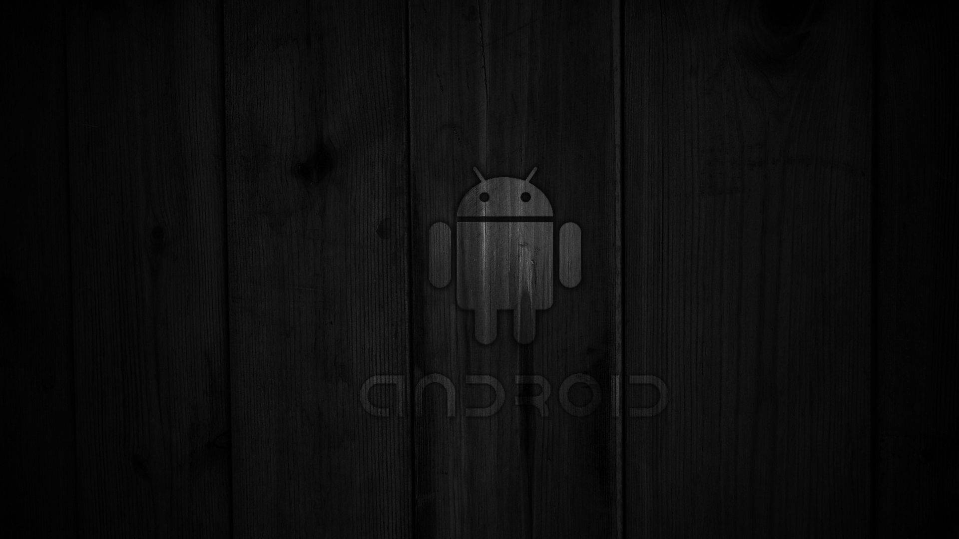 Black Android, Android logo, wood, Full HD Desktop Wallpaper