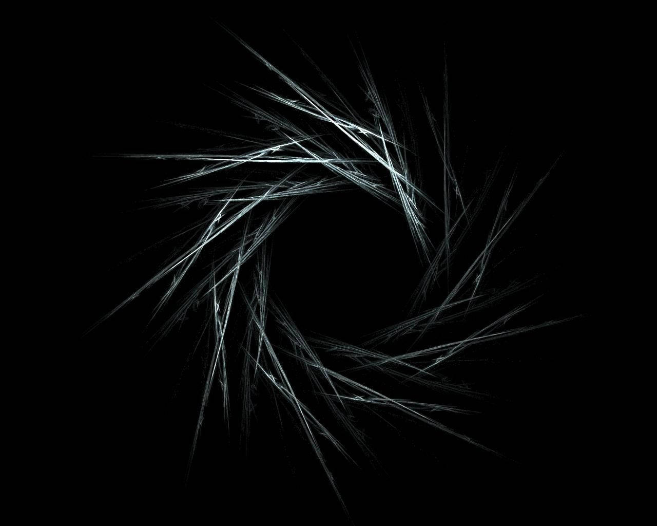 Black Android, glowing silver, fractal spiral, HD Desktop Wallpaper