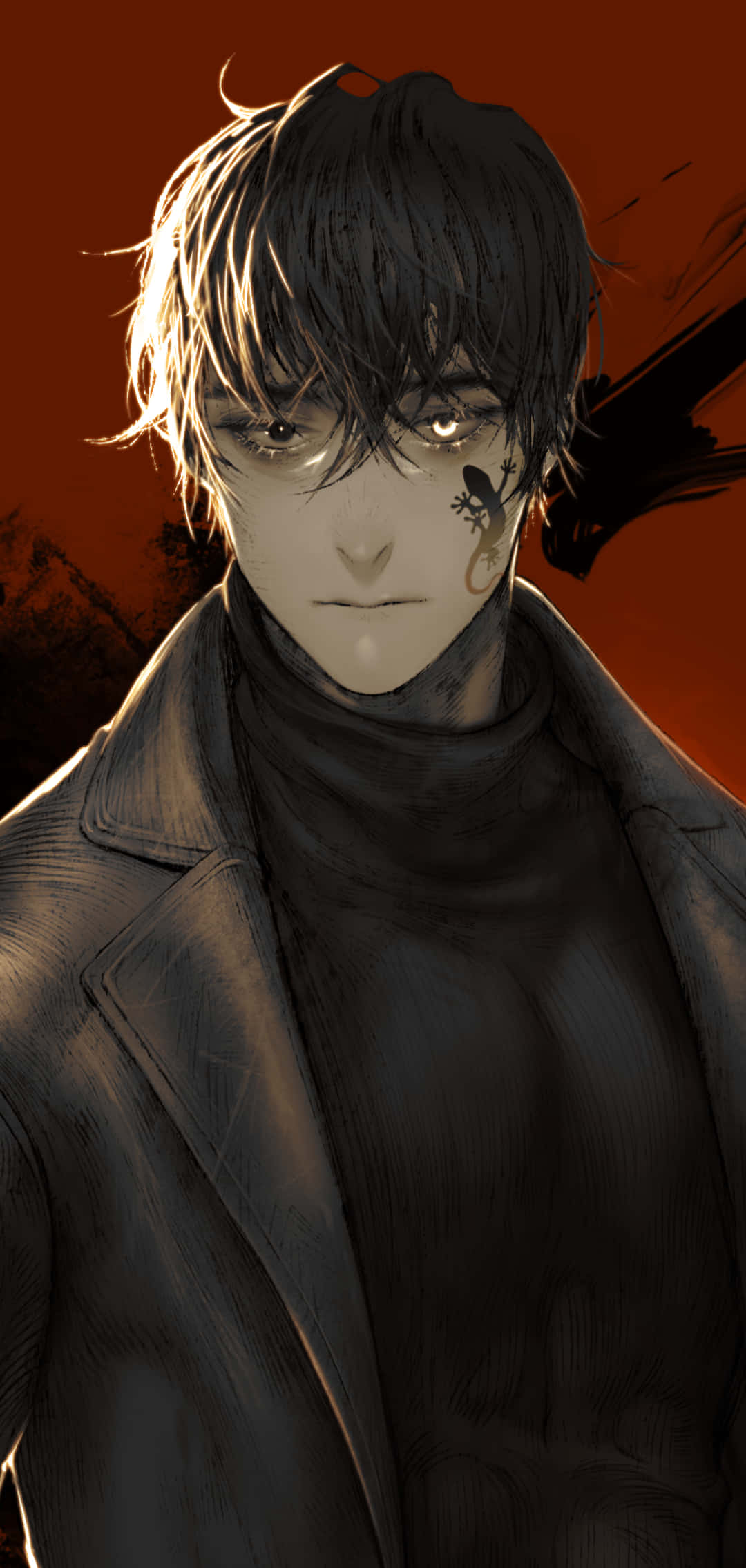 Black Anime Pfp, anime male, dark hair, Full HD Phone Wallpaper