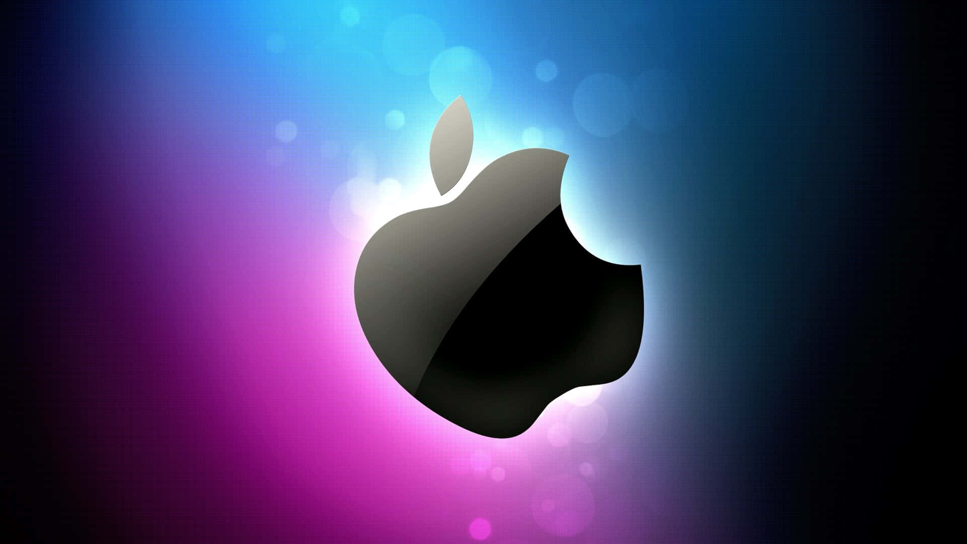 Black Apple Logo, blue, purple, Full HD Desktop Wallpaper
