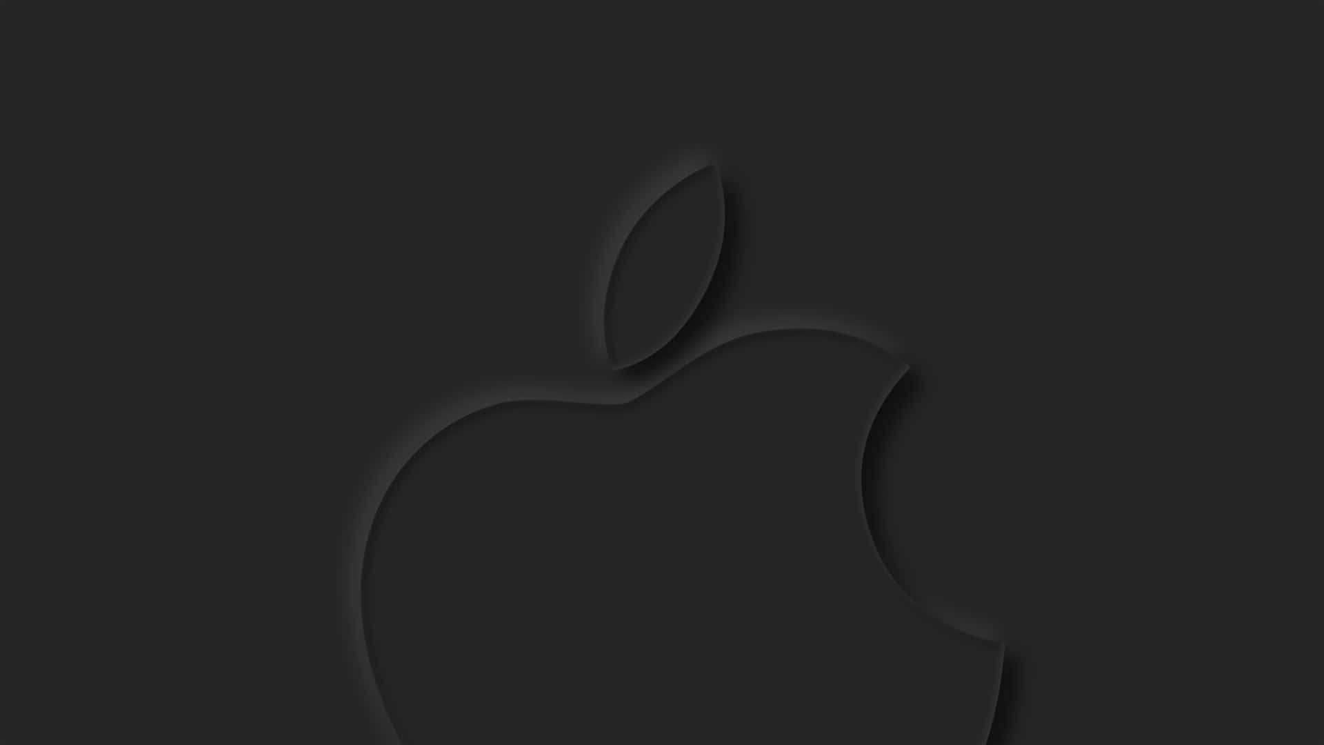 Black Apple Logo, Apple logo, dark charcoal background, Full HD Desktop Wallpaper