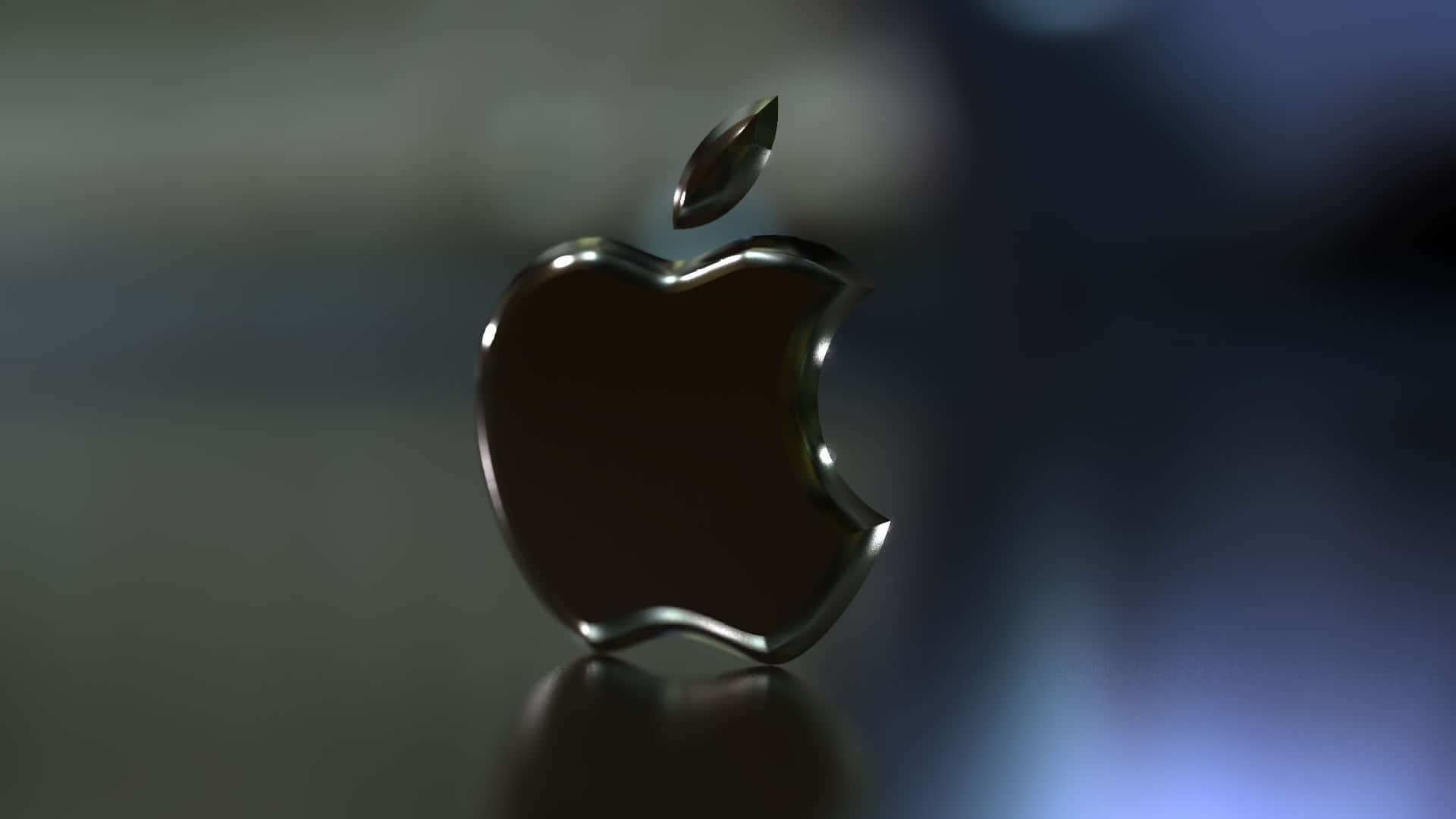 Black Apple Logo, metallic apple logo, bite mark, Full HD Desktop Wallpaper