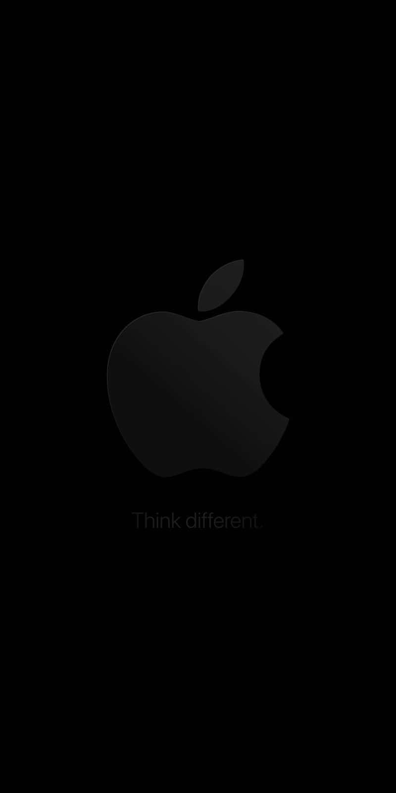 Apple logo, black, subtle gradient, HD Phone Wallpaper
