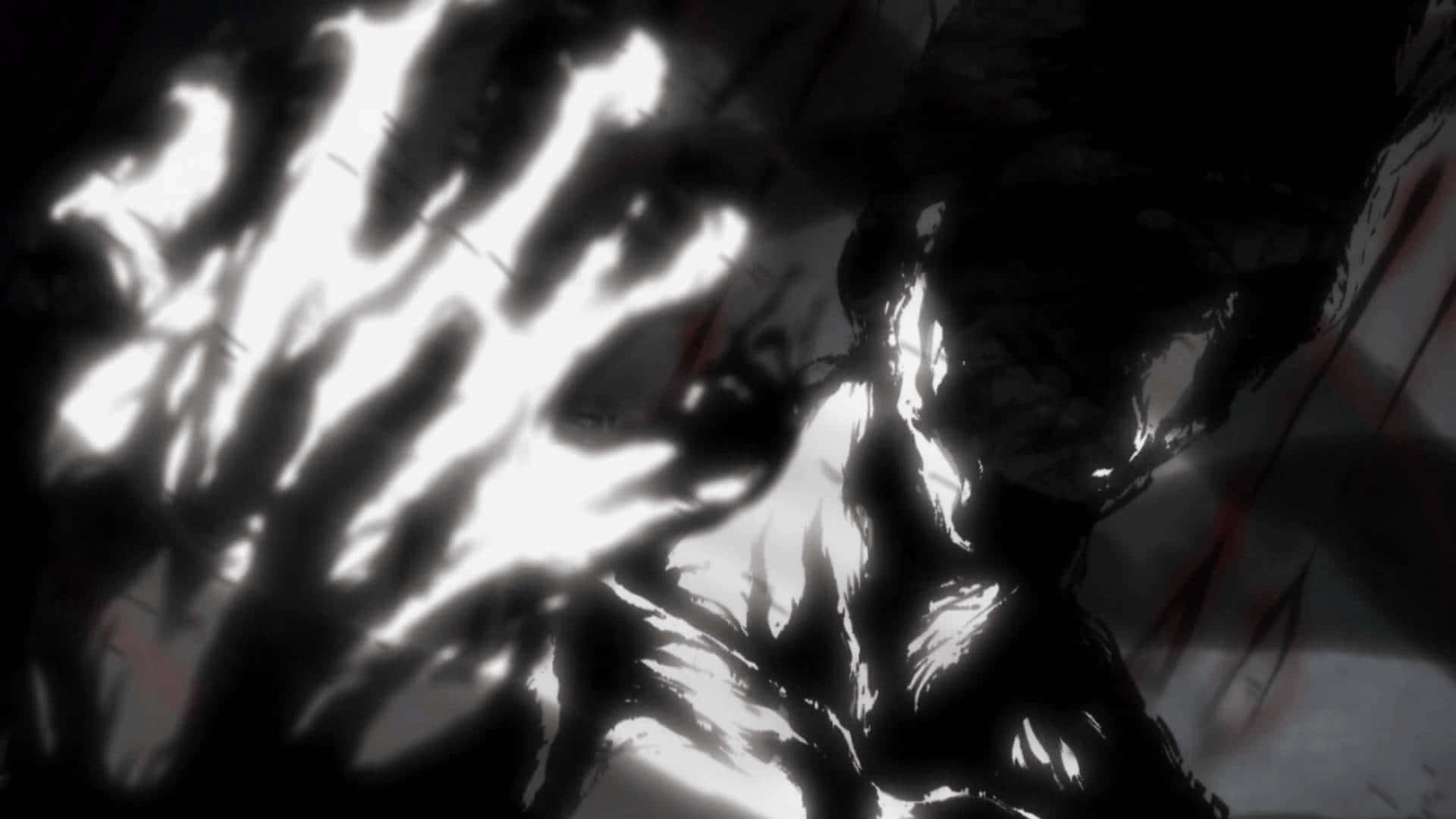 Black Aura, black and white scene, monstrous figure, Full HD Desktop Wallpaper