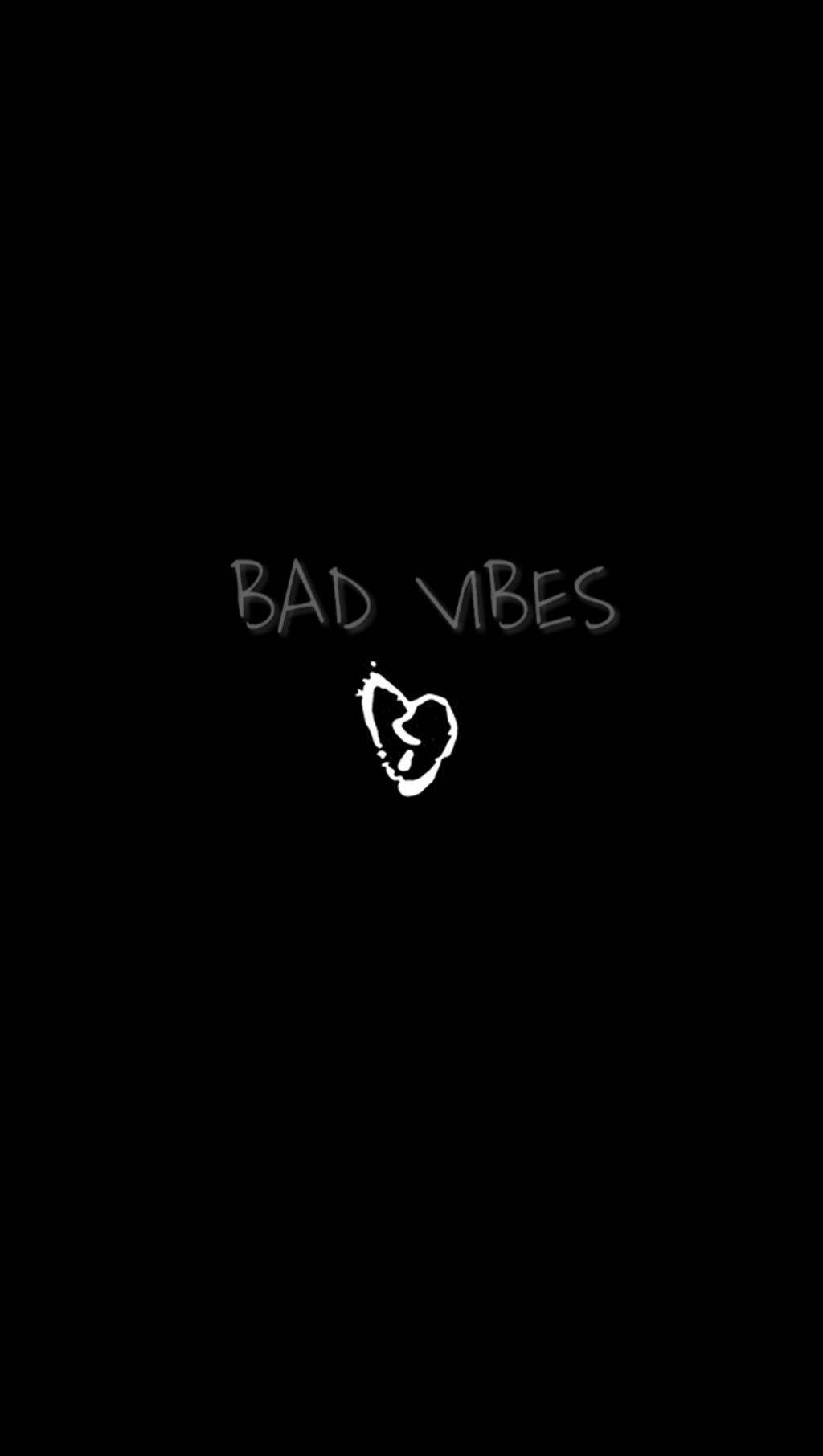 black bad vibes, bad vibes, broken heart symbol, HD Phone Wallpaper