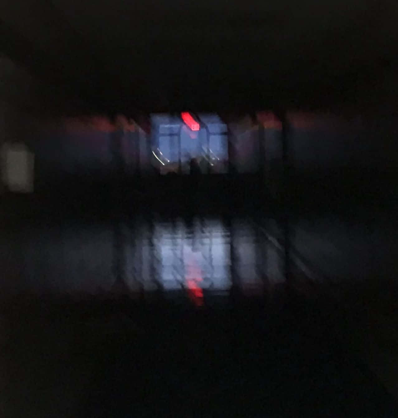black blur, red exit sign, glowing faintly, HD Phone Wallpaper