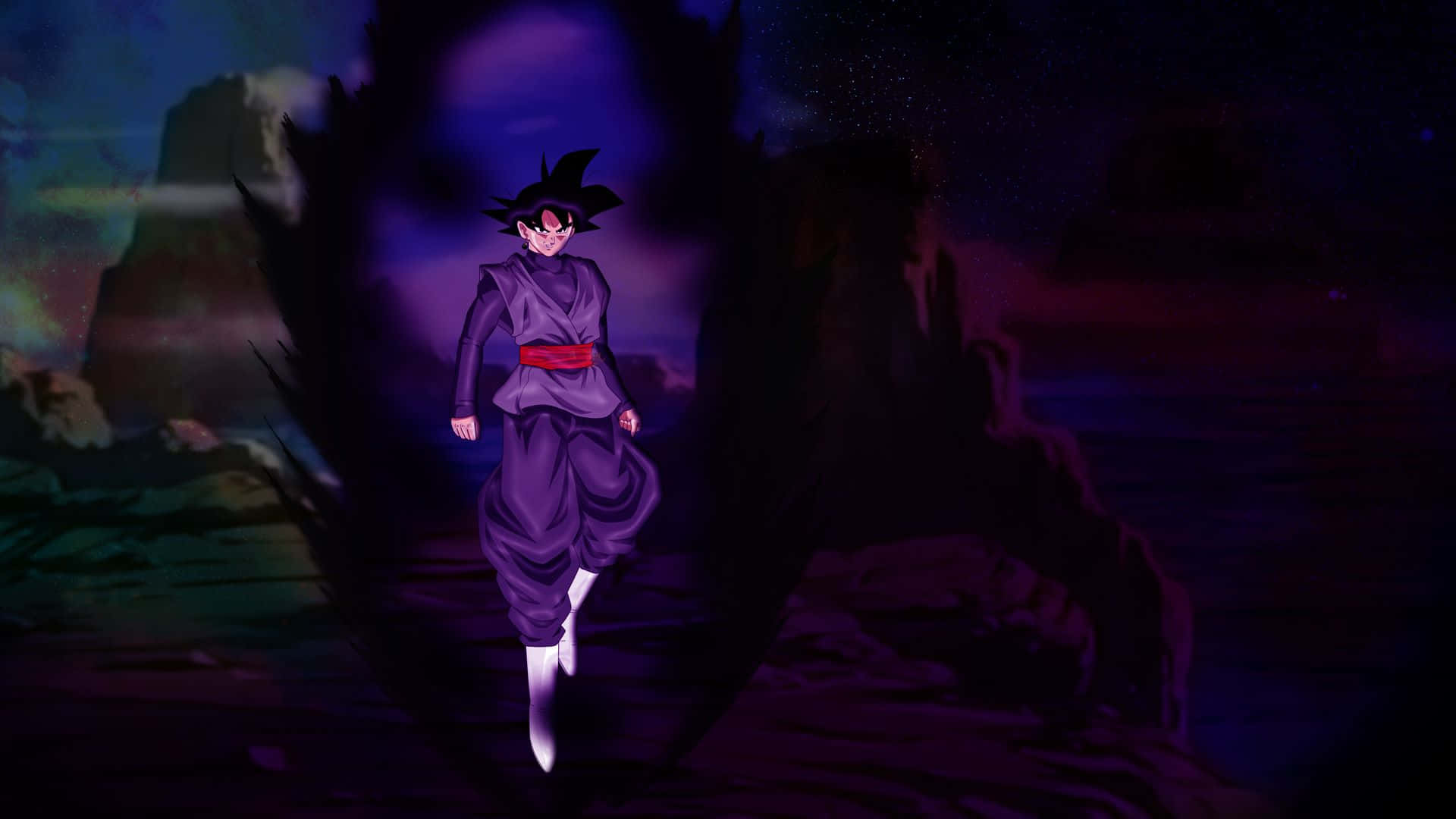 anime warrior, purple gi, red belt, Full HD Desktop Wallpaper
